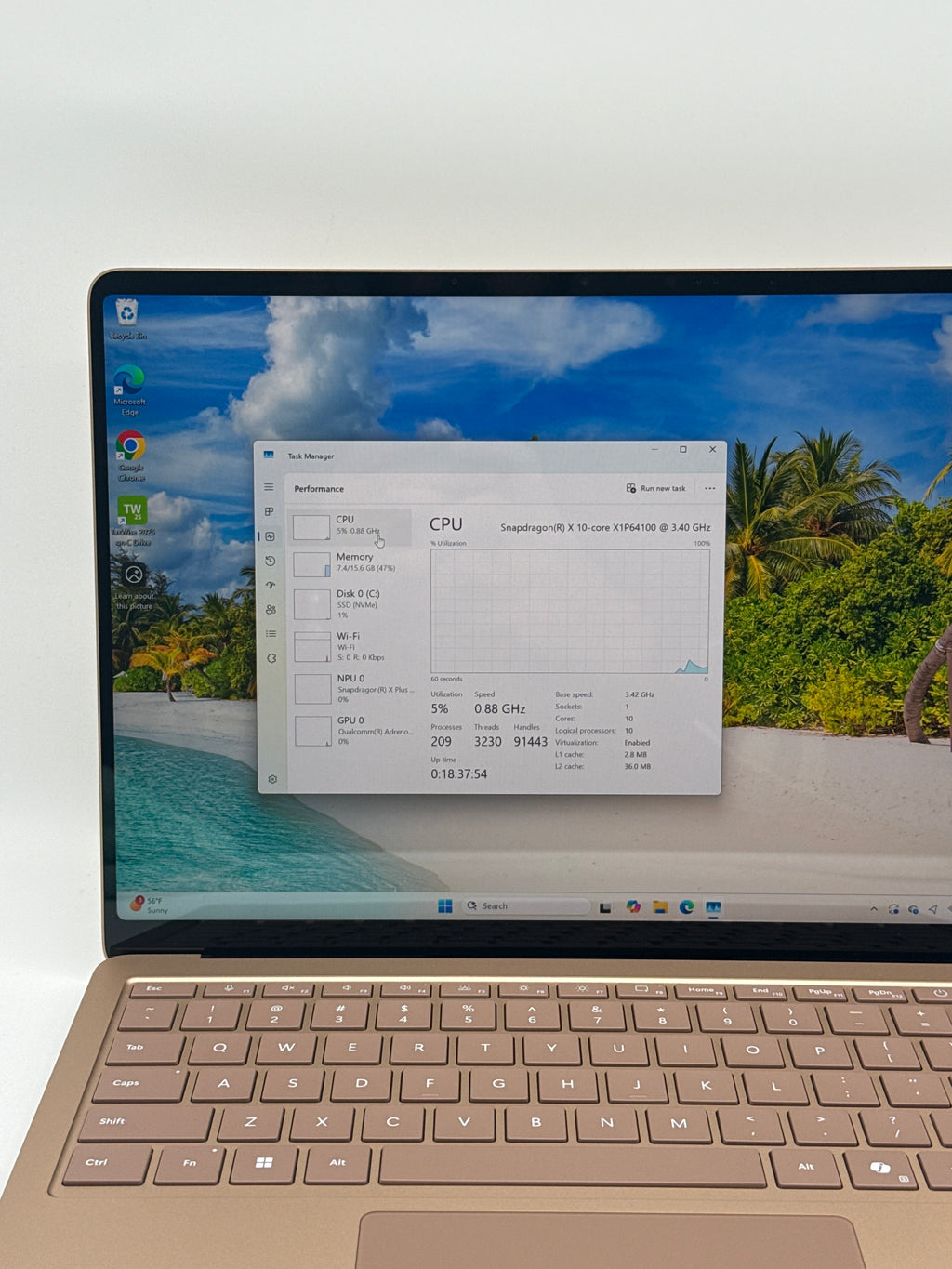 Microsoft Surface Laptop 7 2036 Snapdragon X 3.4GHz 16GB RAM 512GB SSD