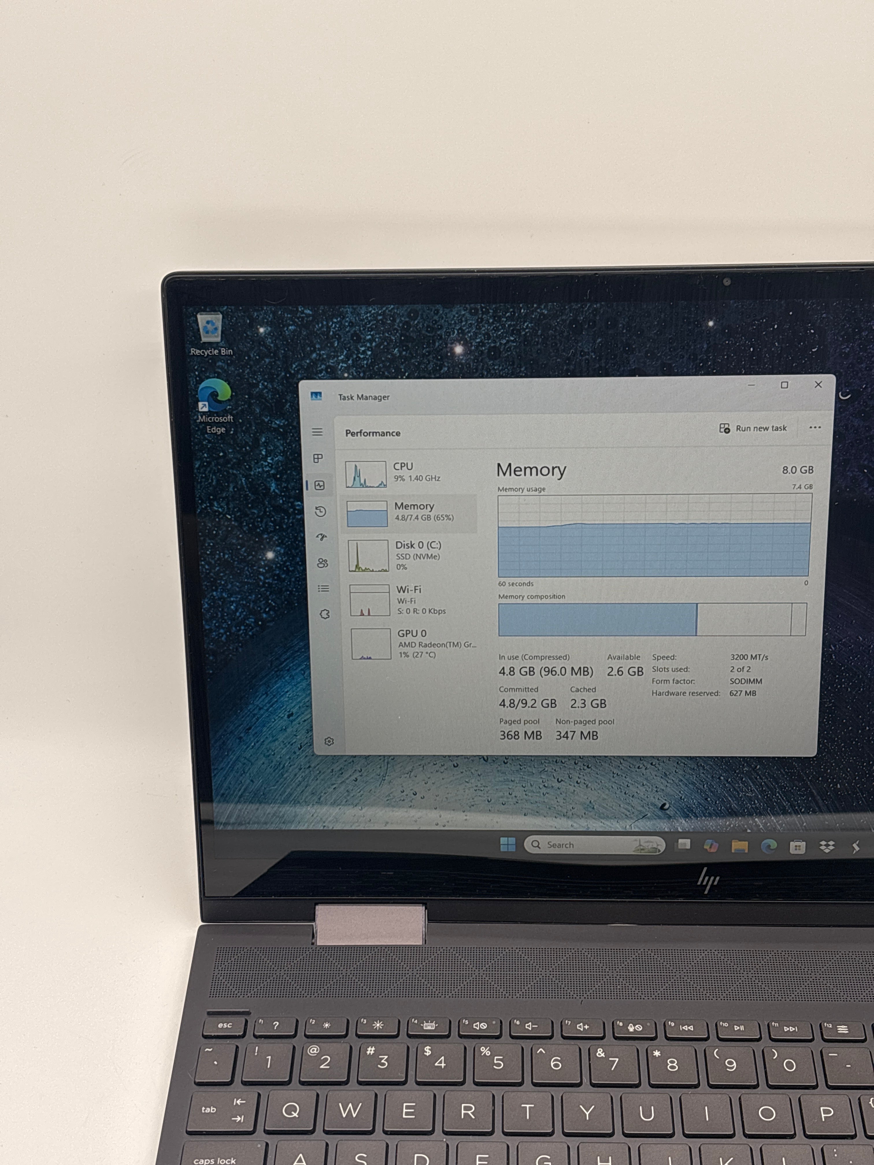 HP ENVY x360 AMD Ryzen 5 4500U 8GB RAM 256GB SSD