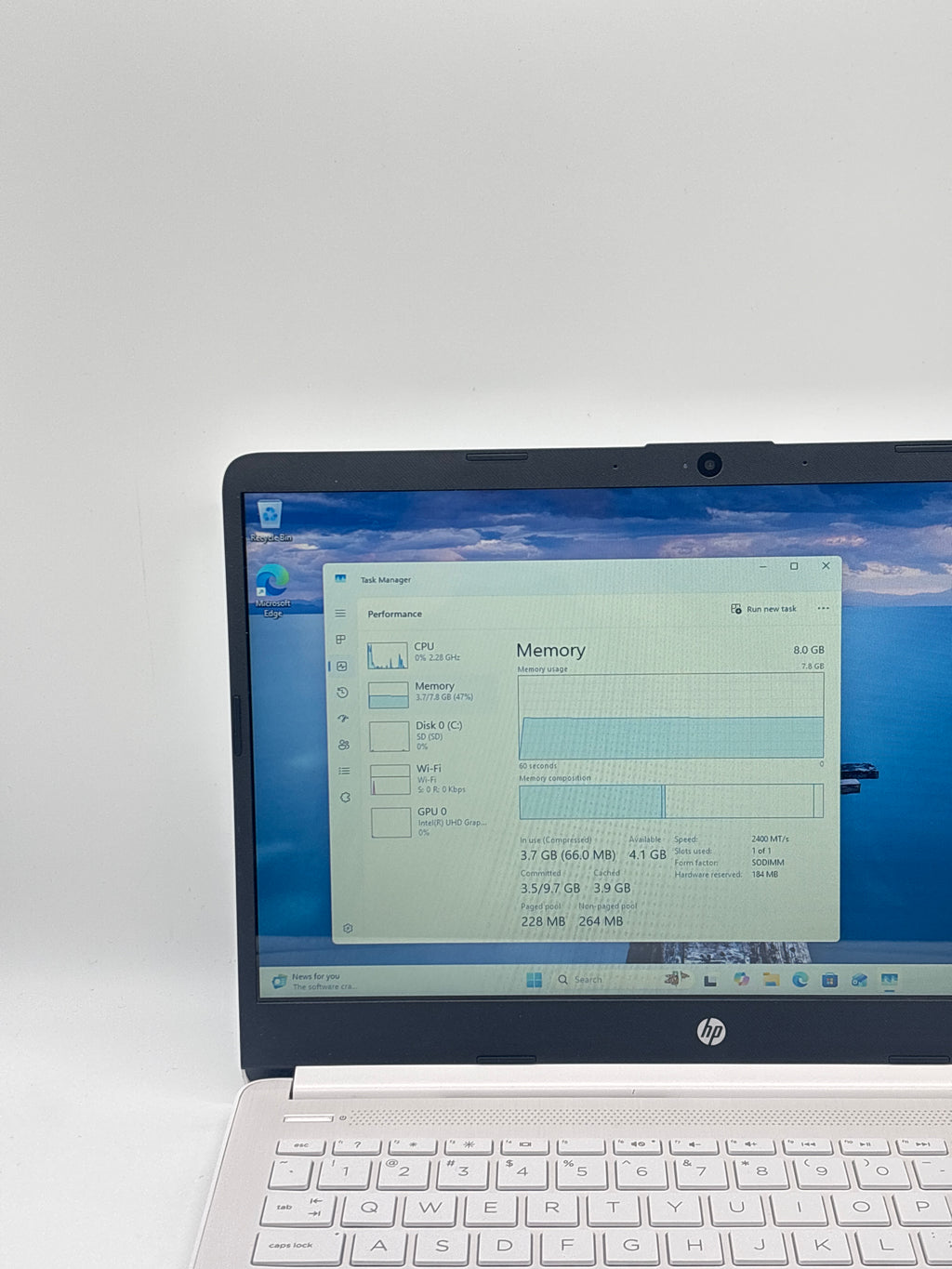 HP Laptop 14-dq0052dx Intel Celeron N4120 8GB RAM 64GB SSD - Used