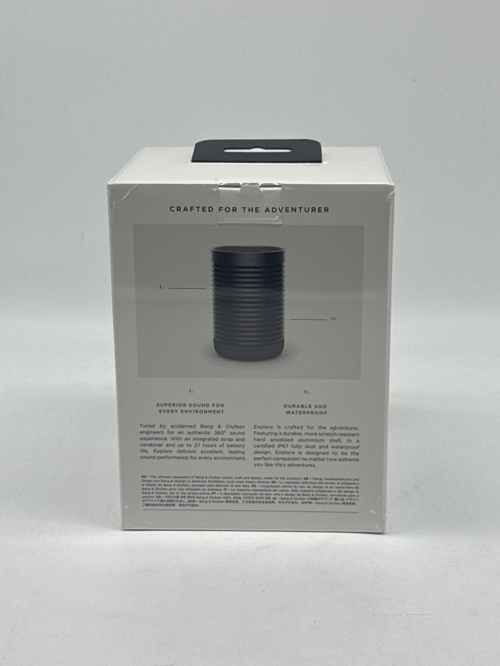 Bang & Olufsen Explore Premium Portable Outdoor Bluetooth Speaker Black