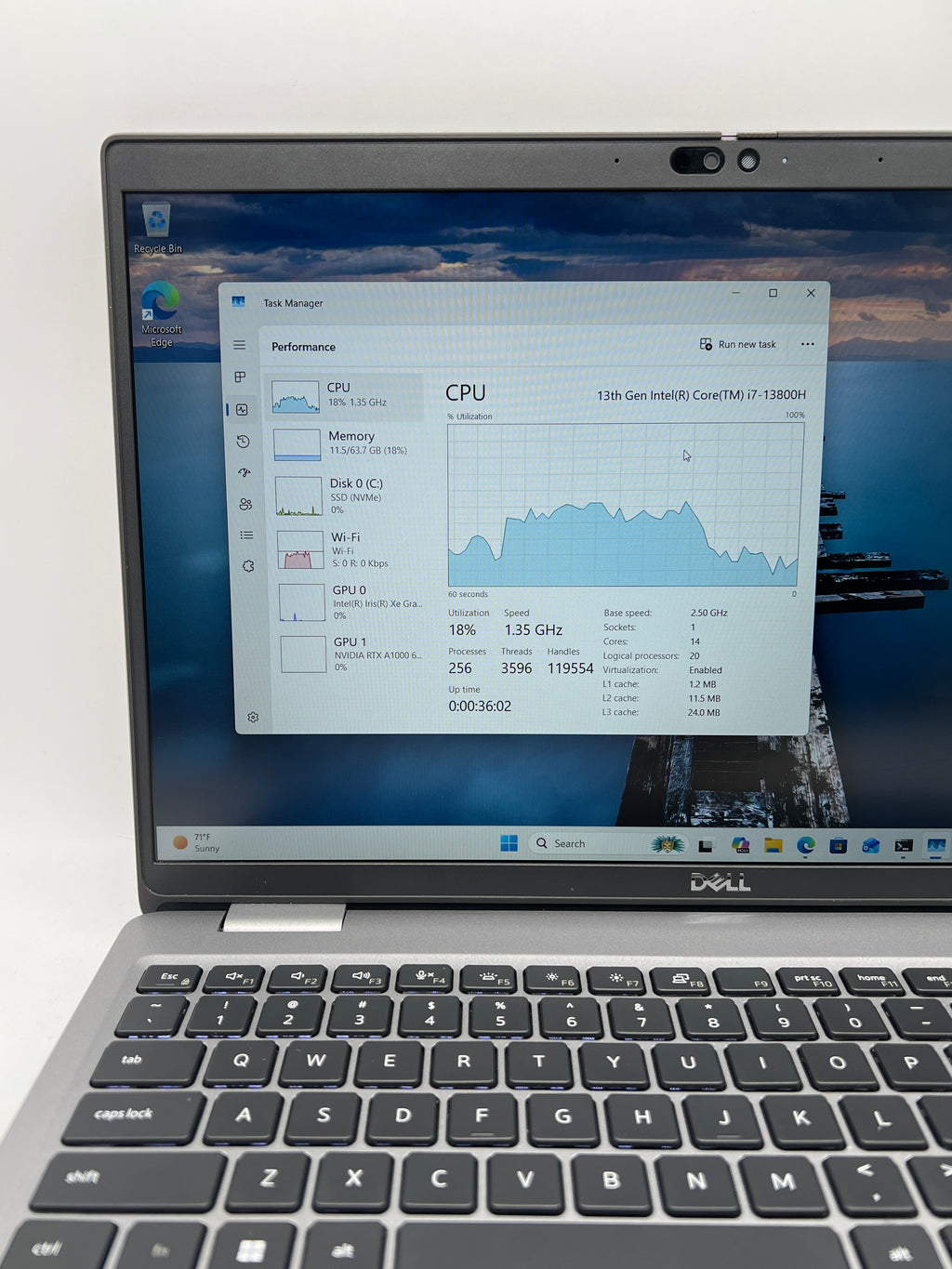 Dell Precision 3581 i7-13800H 64GB RAM 1TB SSD RTX 1000 - Used (Warranty)