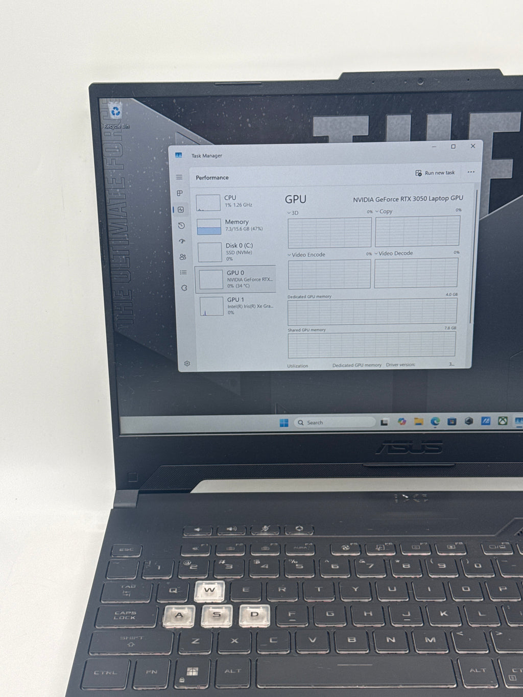 Asus TUF F15 FX507Z 15.6" i5-12500H 16GB RAM 512GB SSD GeForce RTX 3050