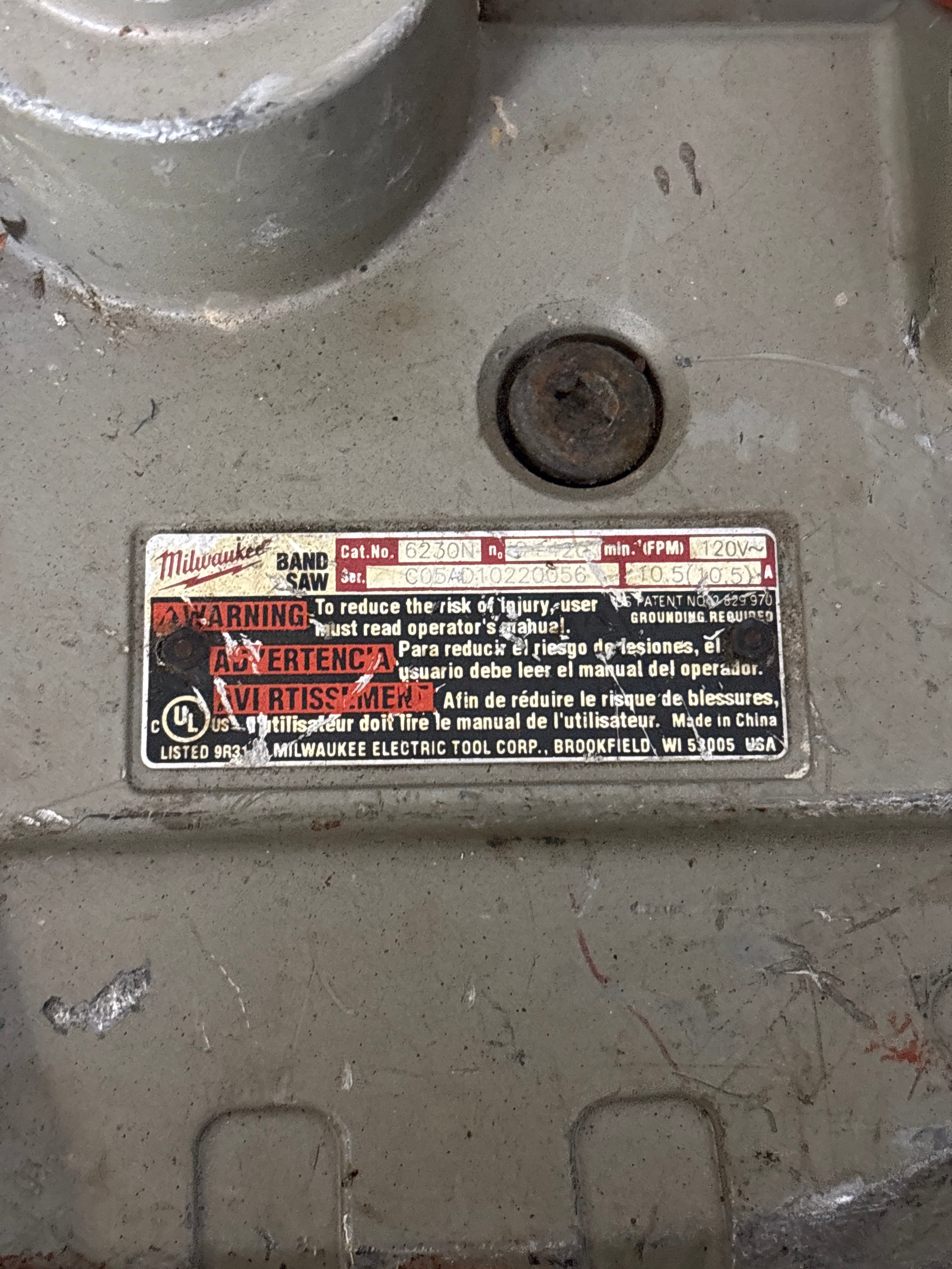 Milwaukee 6230N Bandsaw - For Parts