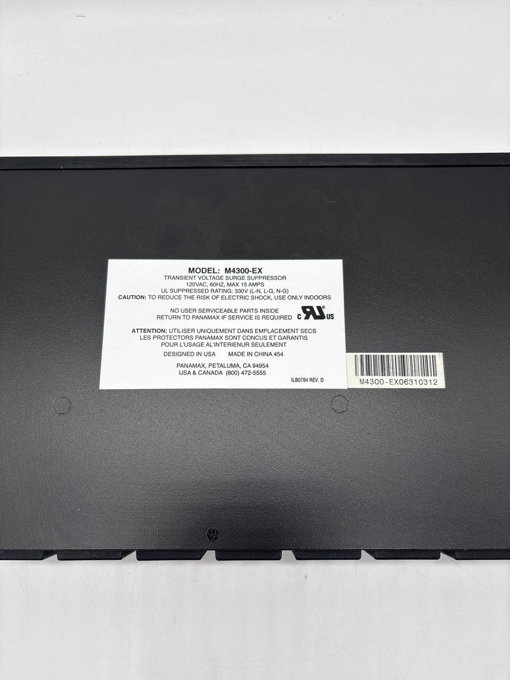 Panamax M4300-EX Power Conditioner - Black - 8 Outlets