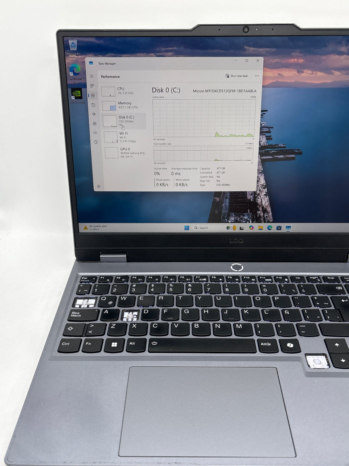 Lenovo LOQ 15ARP9 15" AMD Ryzen 5 7235HS 8GB RAM 512GB SSD RTX 3050 - READ