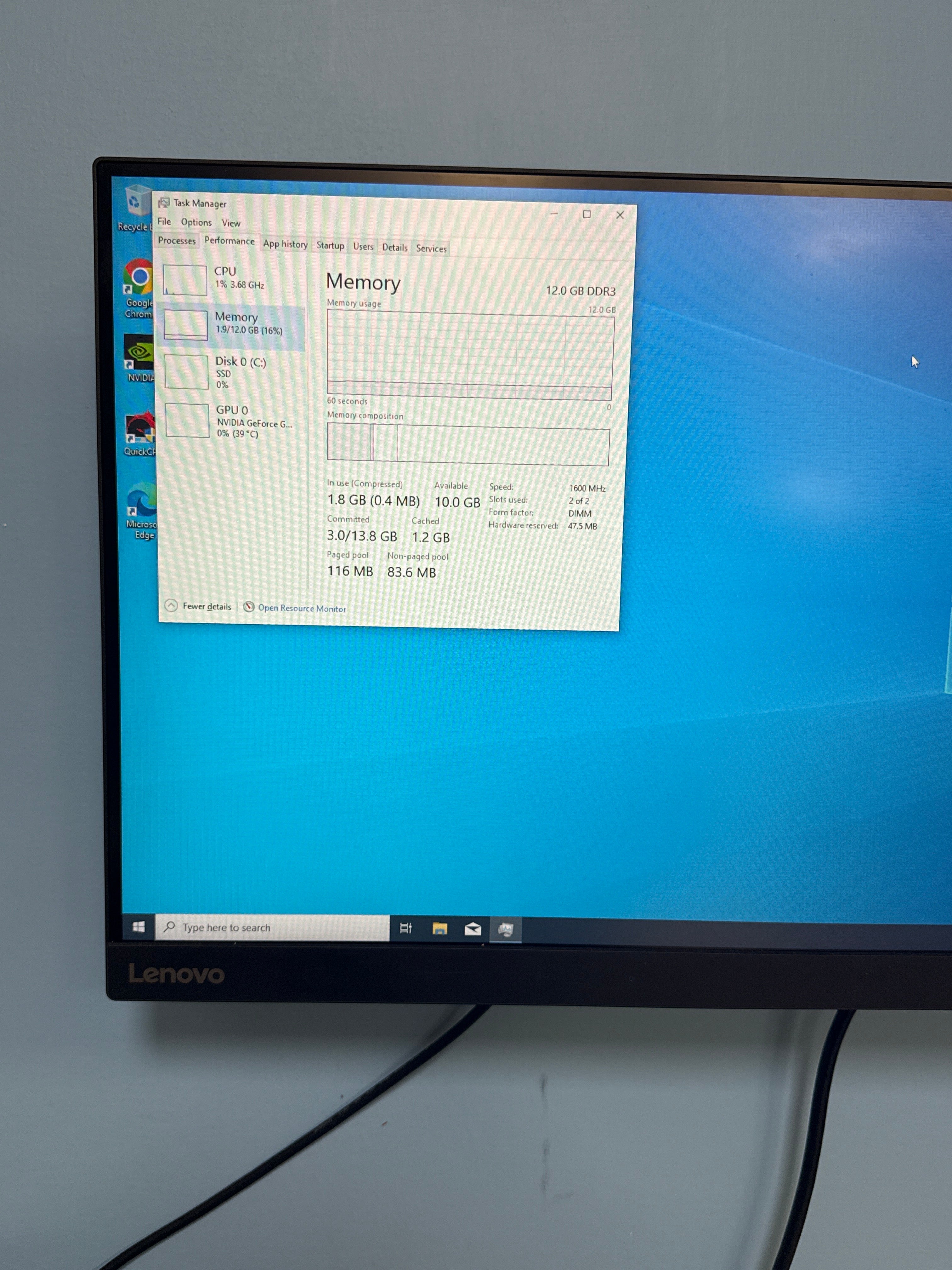 Dell OptiPlex 3020 i5-4590 12GB RAM 512GB SSD GTX 1060