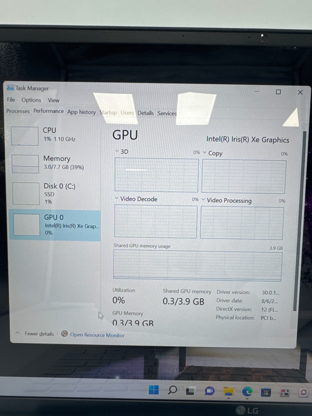 LG Gram 14z90p i5-1135G7 8GB RAM 256GB SSD - Used