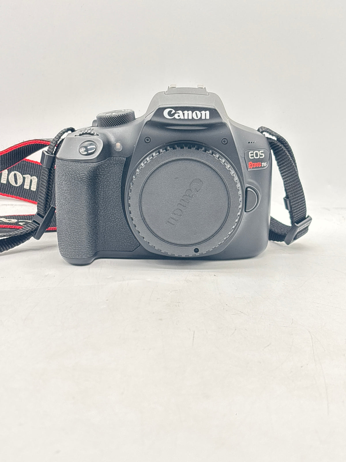 Canon EOS Rebel T6 DSLR Camera Kit EF-S 18-55mm 75-300mm Lenses Black - Used