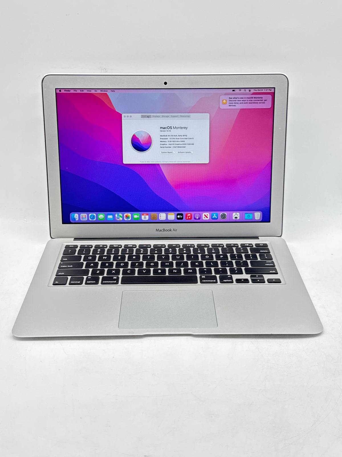 Apple MacBook Air 13in A1466 2015 Core i5 8GB RAM 256GB Flash - Used
