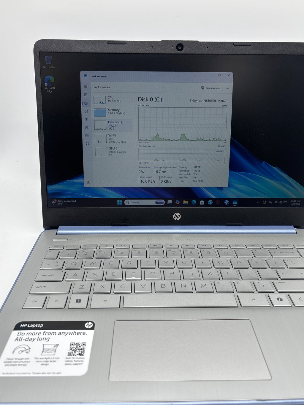 HP 14-dq6012dx Intel N150 4GB RAM 128GB SSD - Used