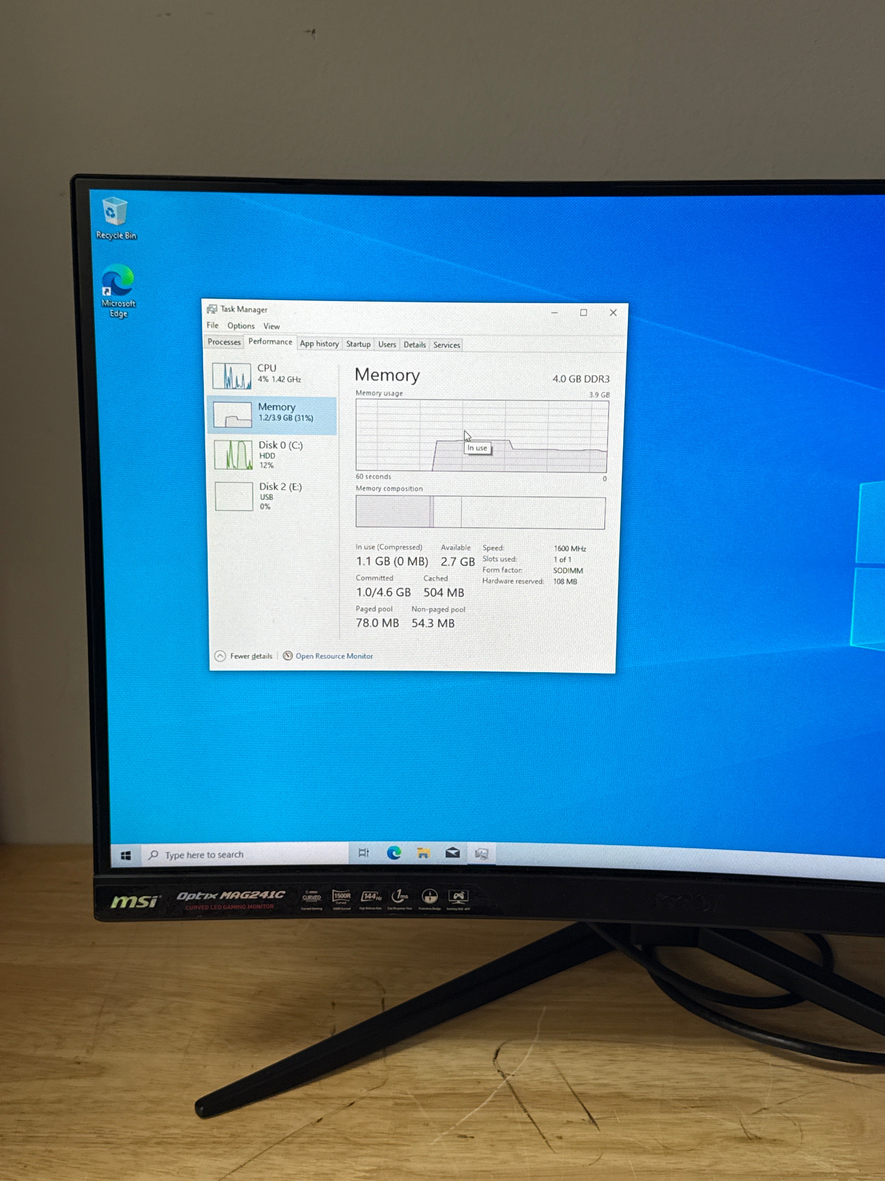 Dell Inspiron 3646 J1800 4GB RAM 500GB HDD - Bad HDD