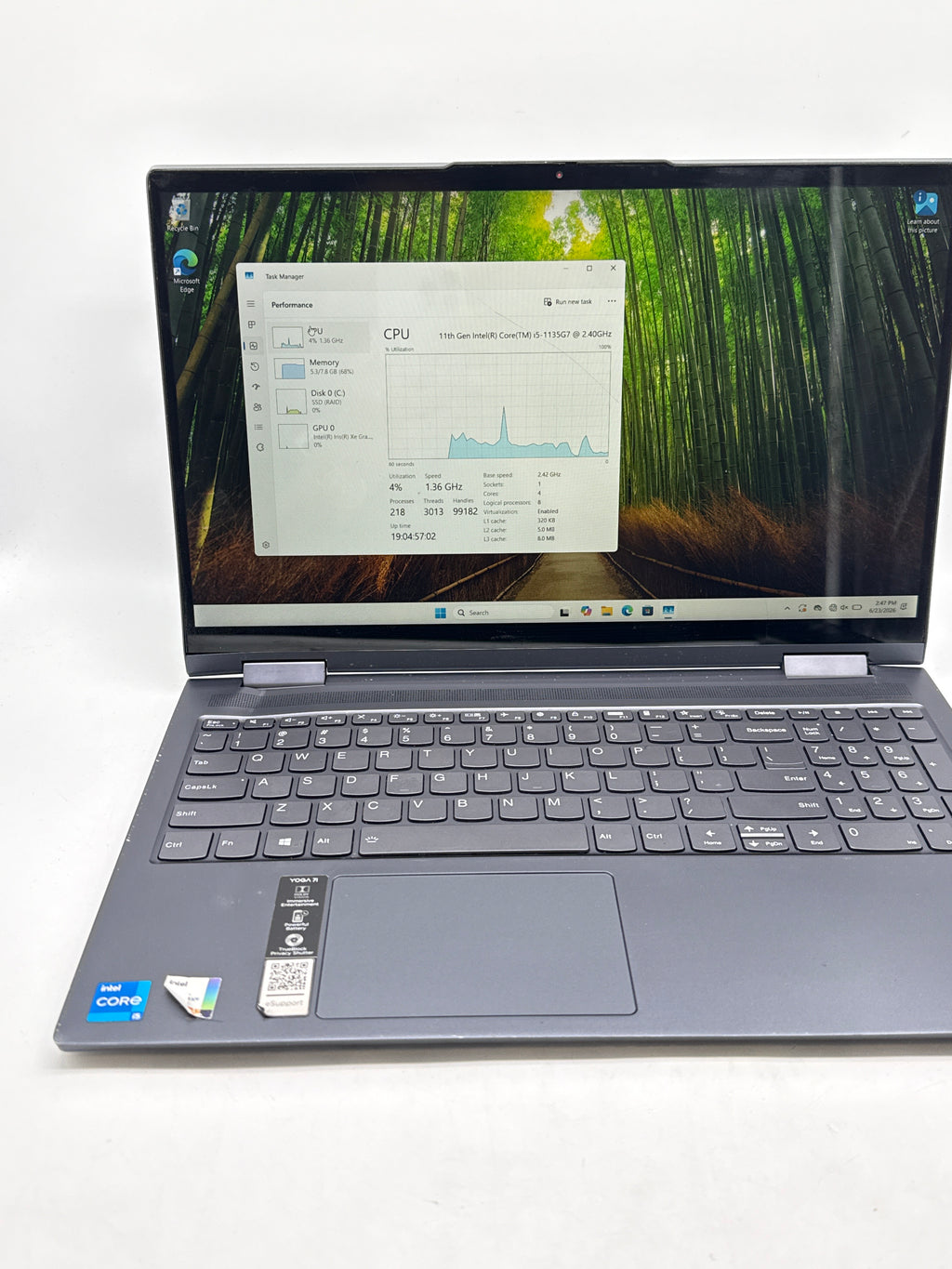 Lenovo Yoga 7 15itl5 i5-1135G7 8GB RAM 256GB SSD - For Parts Read