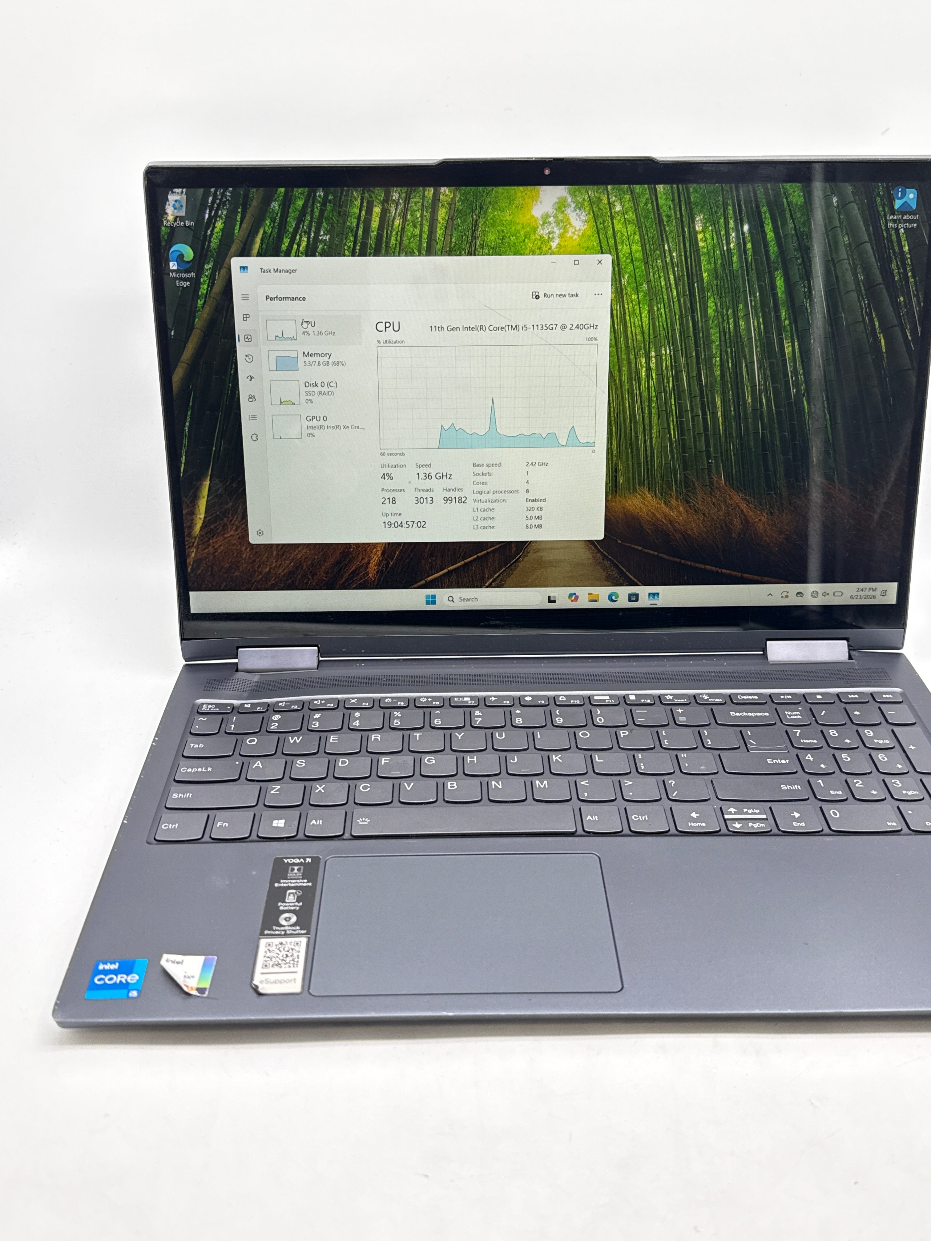 Lenovo Yoga 7 15itl5 i5-1135G7 8GB RAM 256GB SSD - For Parts Read