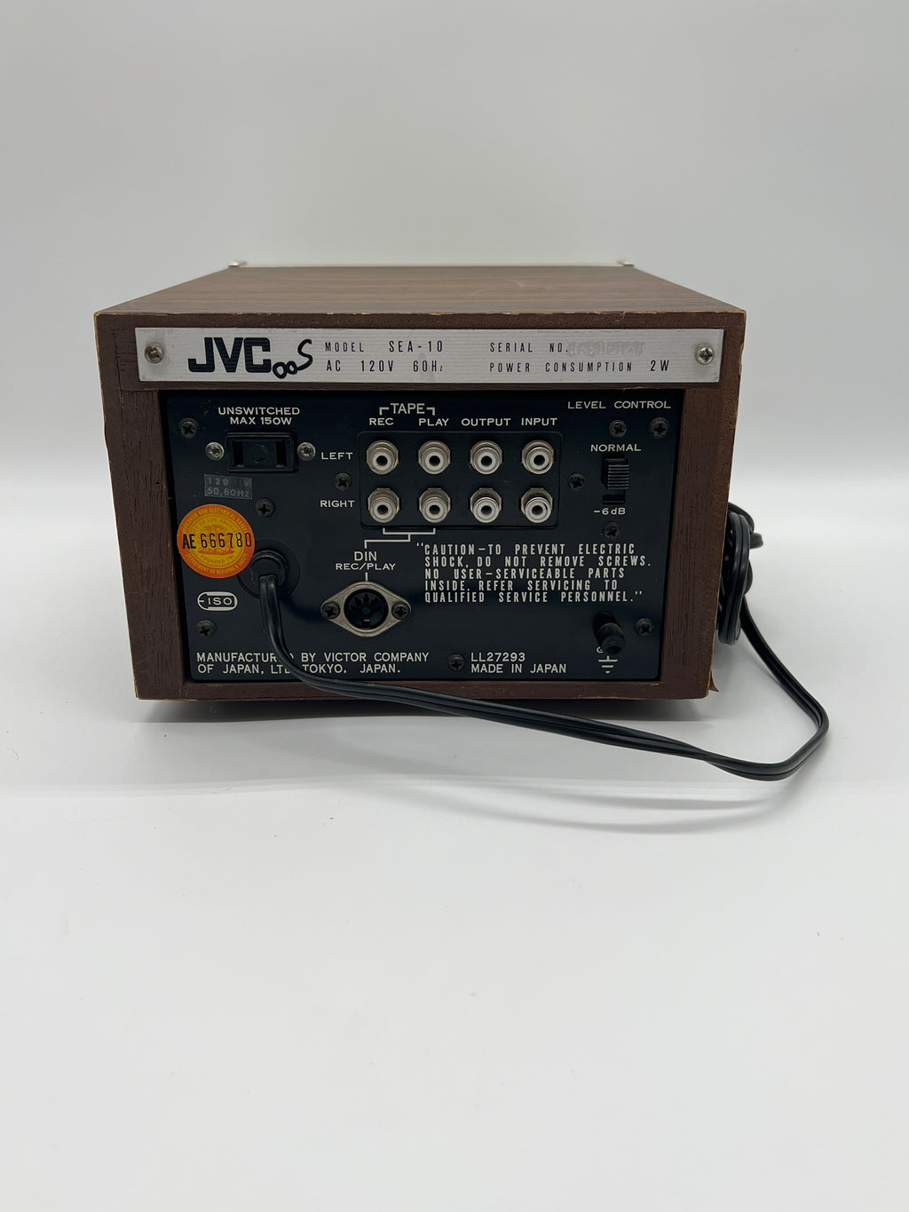 JVC SEA-10 Vintage Music Control System Graphic Equalizer Silver