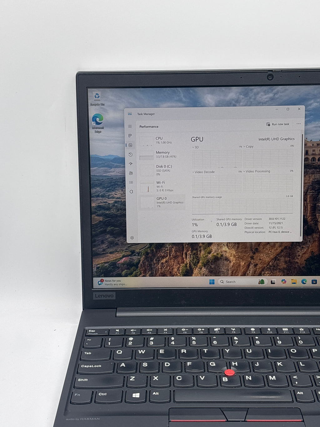 Lenovo E15 20RD005HUS i5-10210U 8GB RAM 512GB SSD