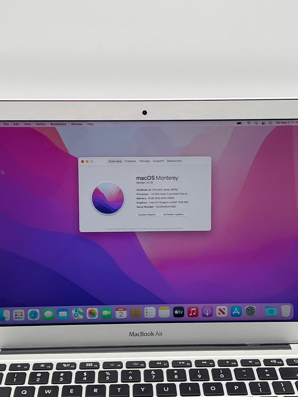 Apple MacBook Air 13" A1466 i5 8GB RAM 128GB SSD - Used