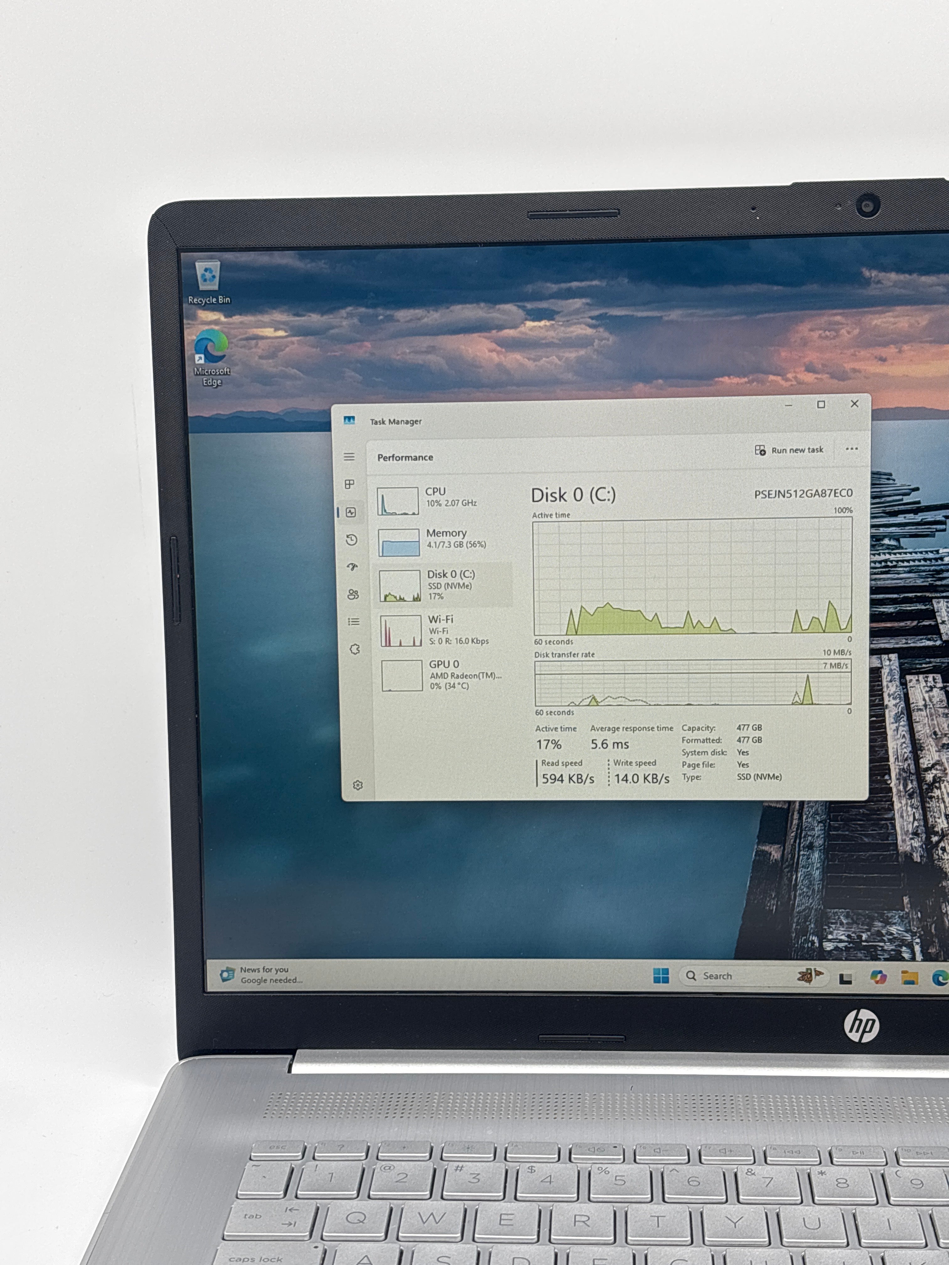 HP 17-CP0700DX AMD Ryzen 5 5500U 8GB RAM 512GB SSD