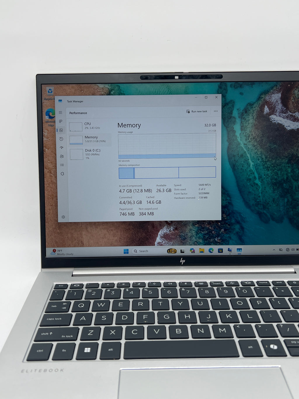 HP EliteBook 845 G11 Ryzen 7 PRO 8840U 32GB RAM 512GB SSD - Used