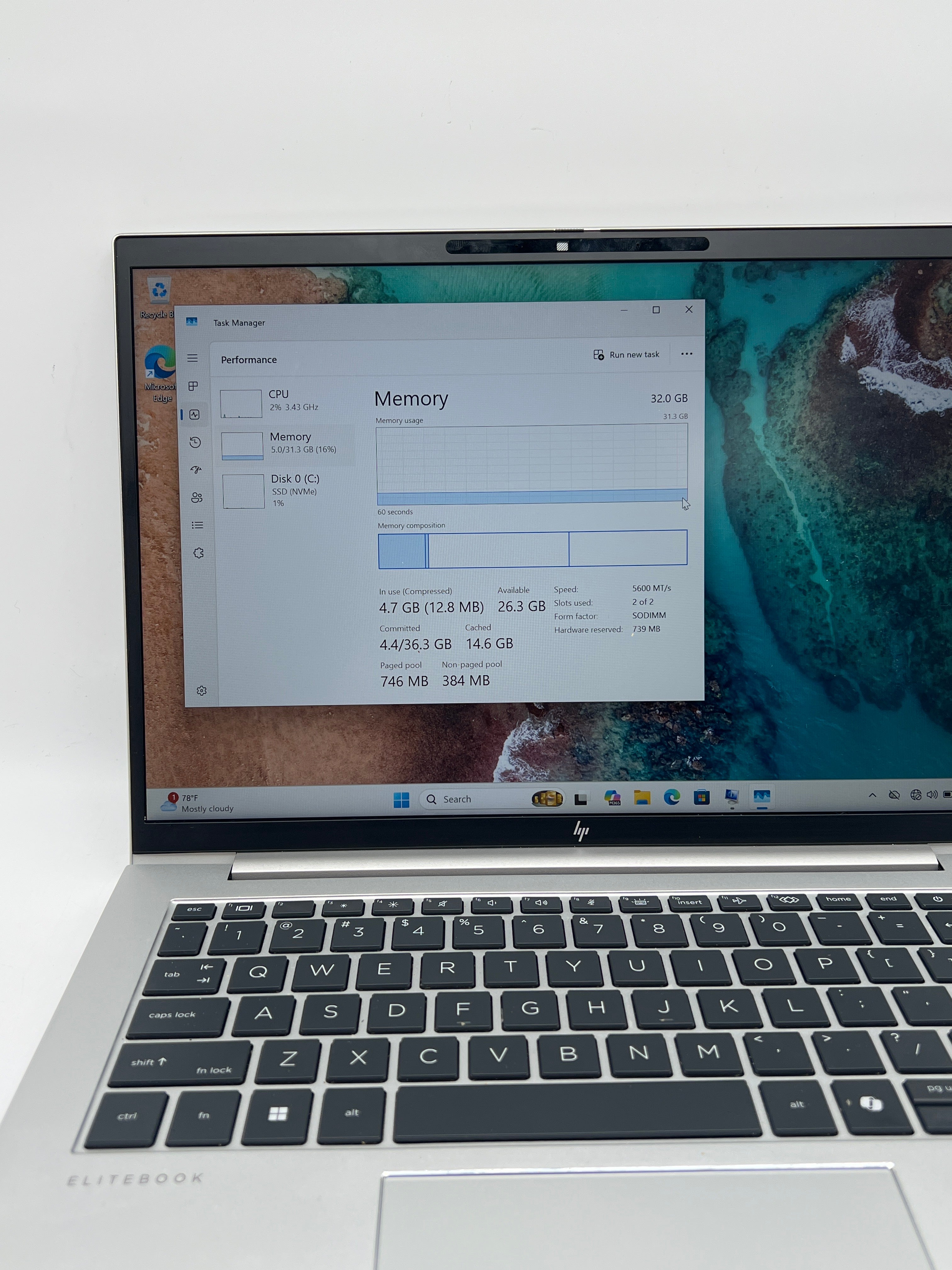 HP EliteBook 845 G11 Ryzen 7 PRO 8840U 32GB RAM 512GB SSD - Used