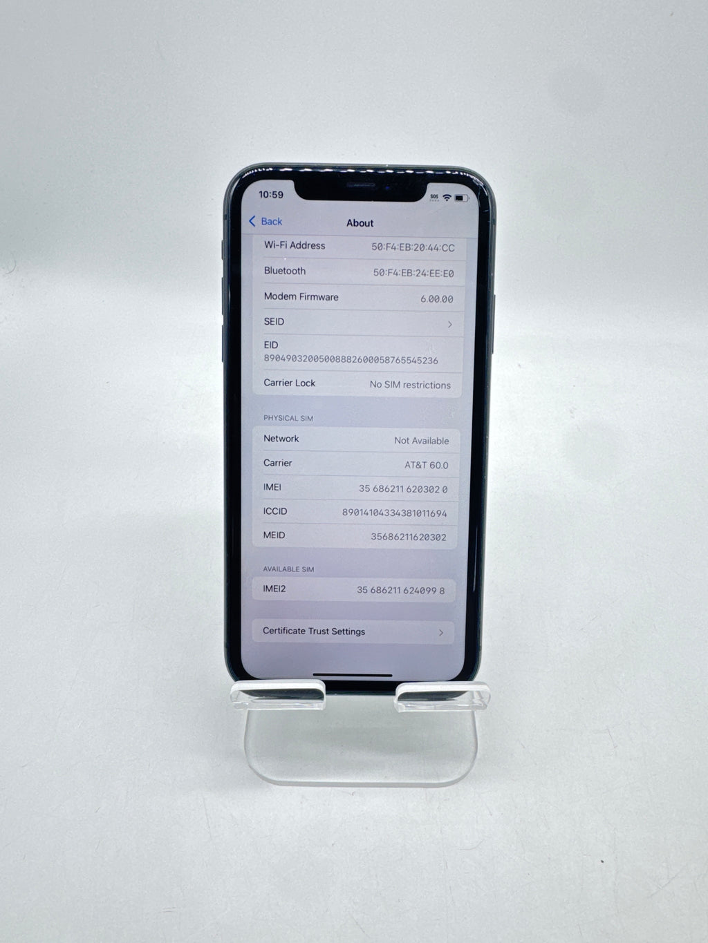 Apple iPhone 11 6.1in A2111 64GB Network Unlocked Black - Screen Damage