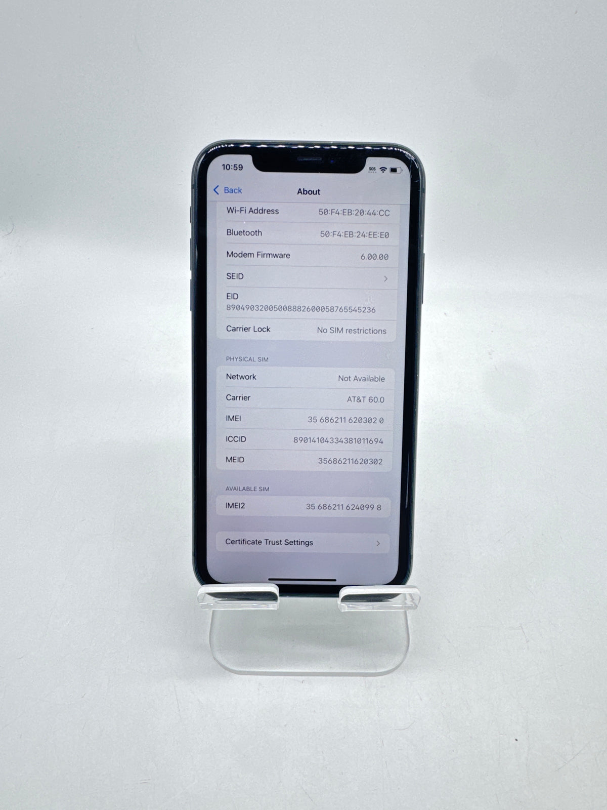 Apple iPhone 11 6.1in A2111 64GB Network Unlocked Black - Screen Damage