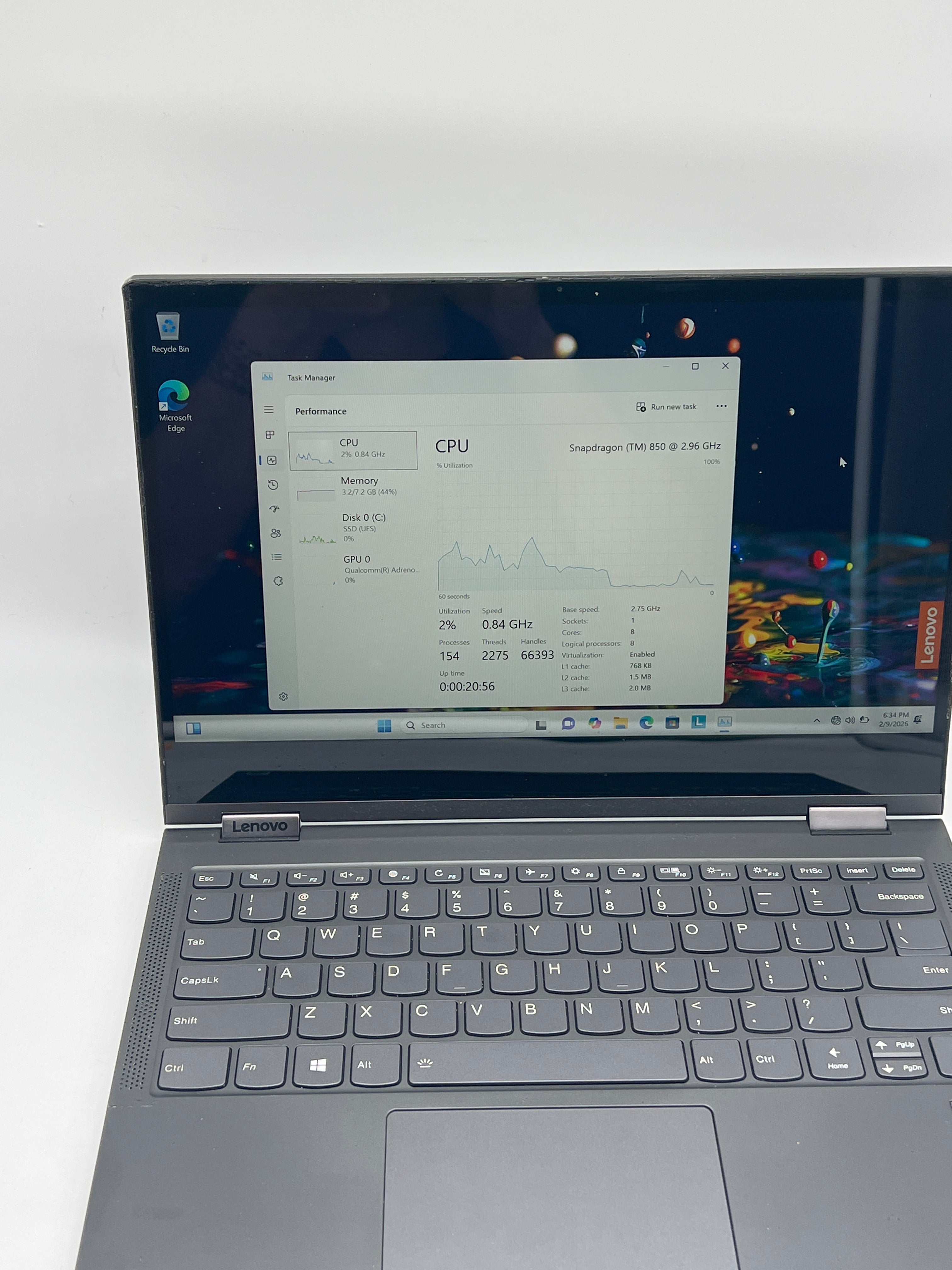 Lenovo Yoga C630-13Q50 Snapdragon 850 8GB RAM 128GB SSD - Used