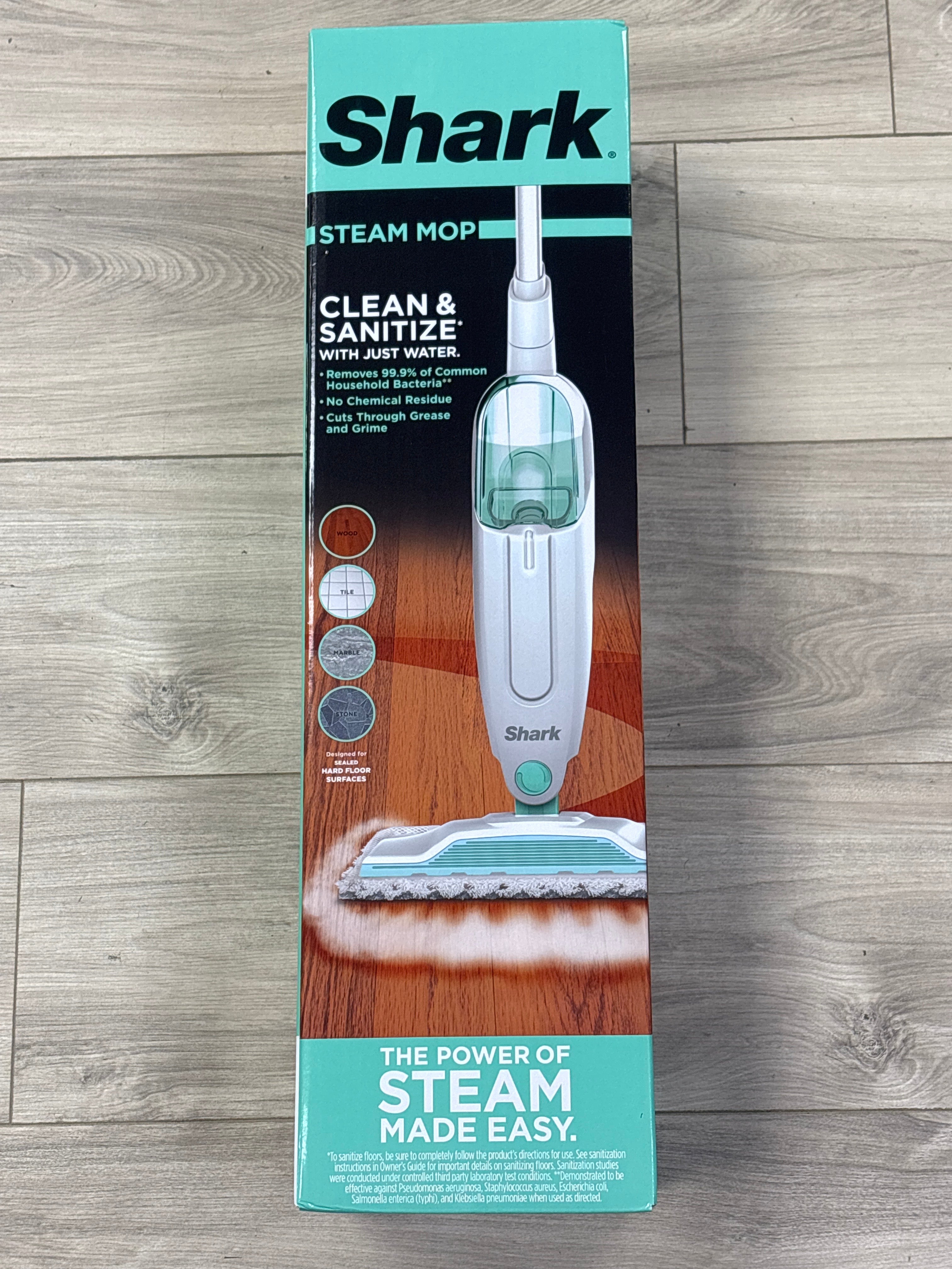 Shark Steam Mop with 2 Machine Washable Dirt Grip Pad - New in Box