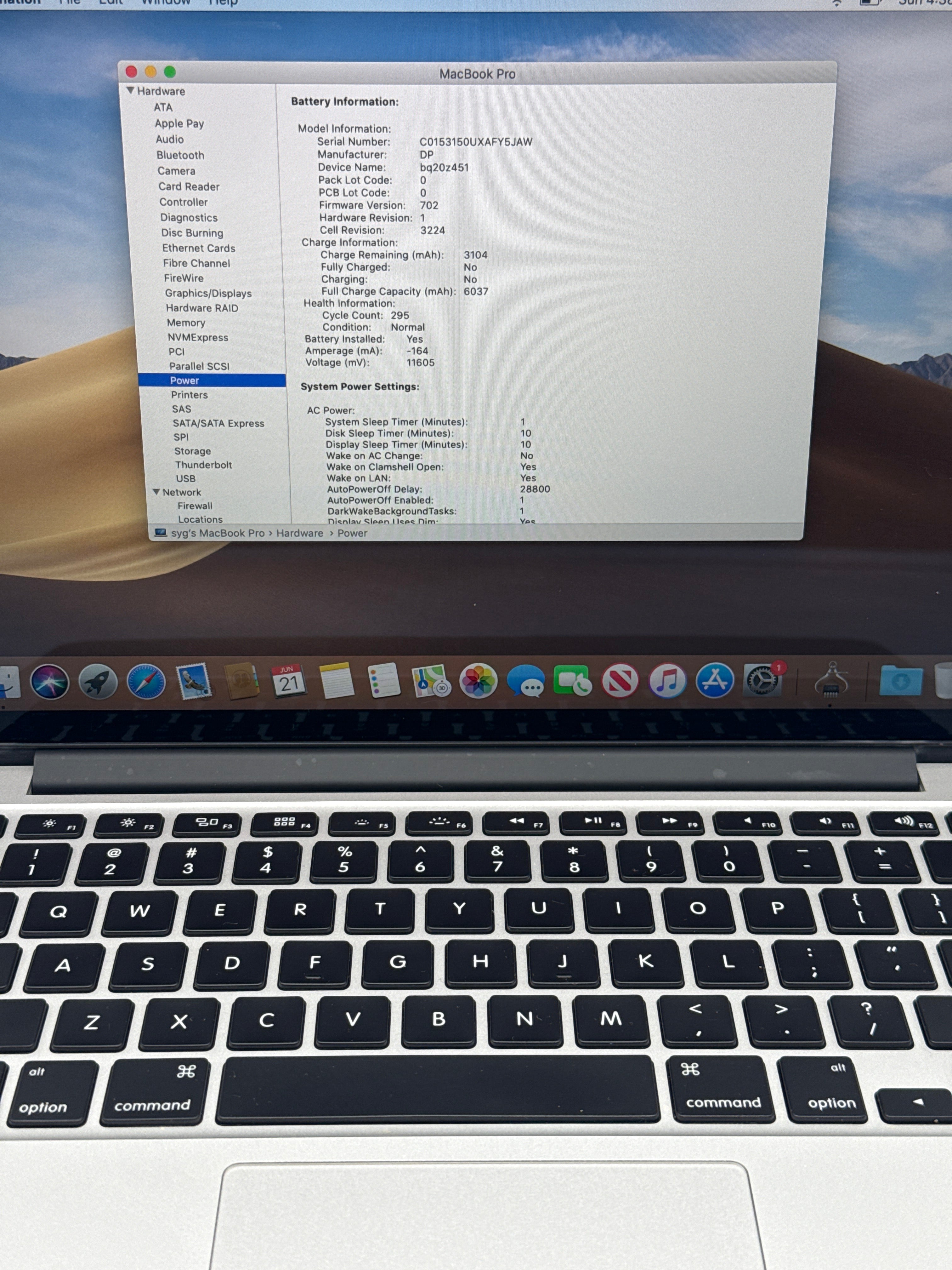 Apple MacBook Pro A1502 13" Intel Core i5 8GB RAM 128GB SSD - Used