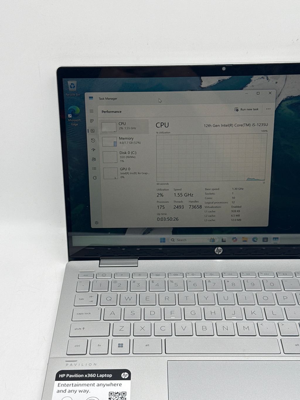 HP Pavilion x360 14" Core i5-1235U 8GB RAM 512GB SSD - Used