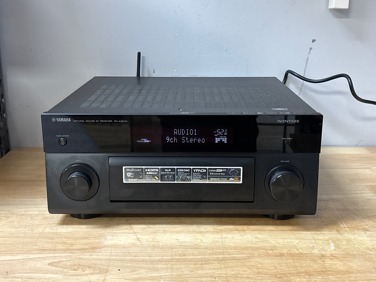 Yamaha AVENTAGE RX-A3070 9.2 Channel Dolby Atmos AV Receiver Black - Used