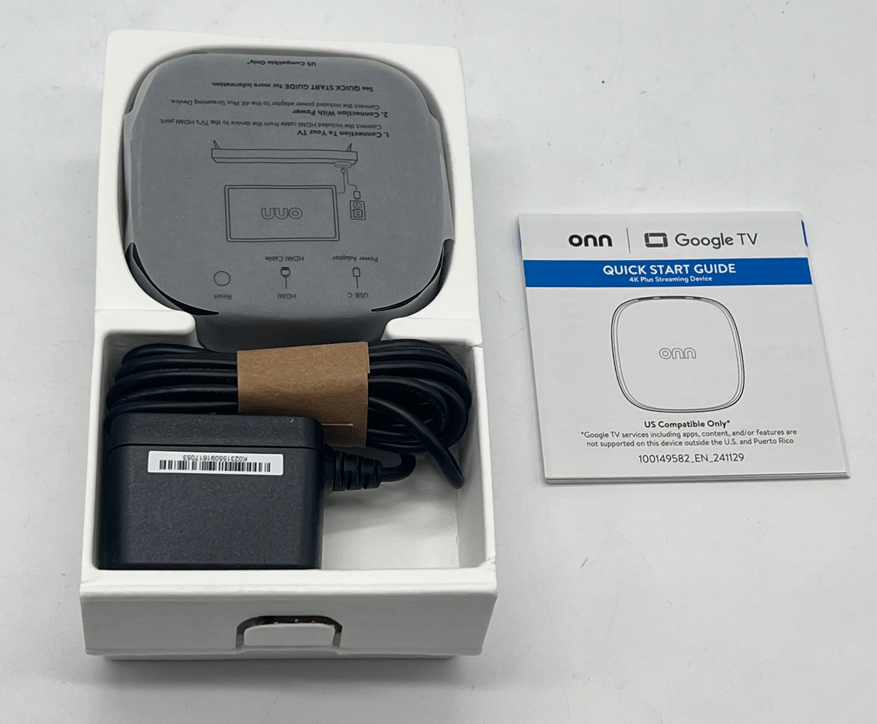 ONN Google TV 4K Plus Black - Open Box