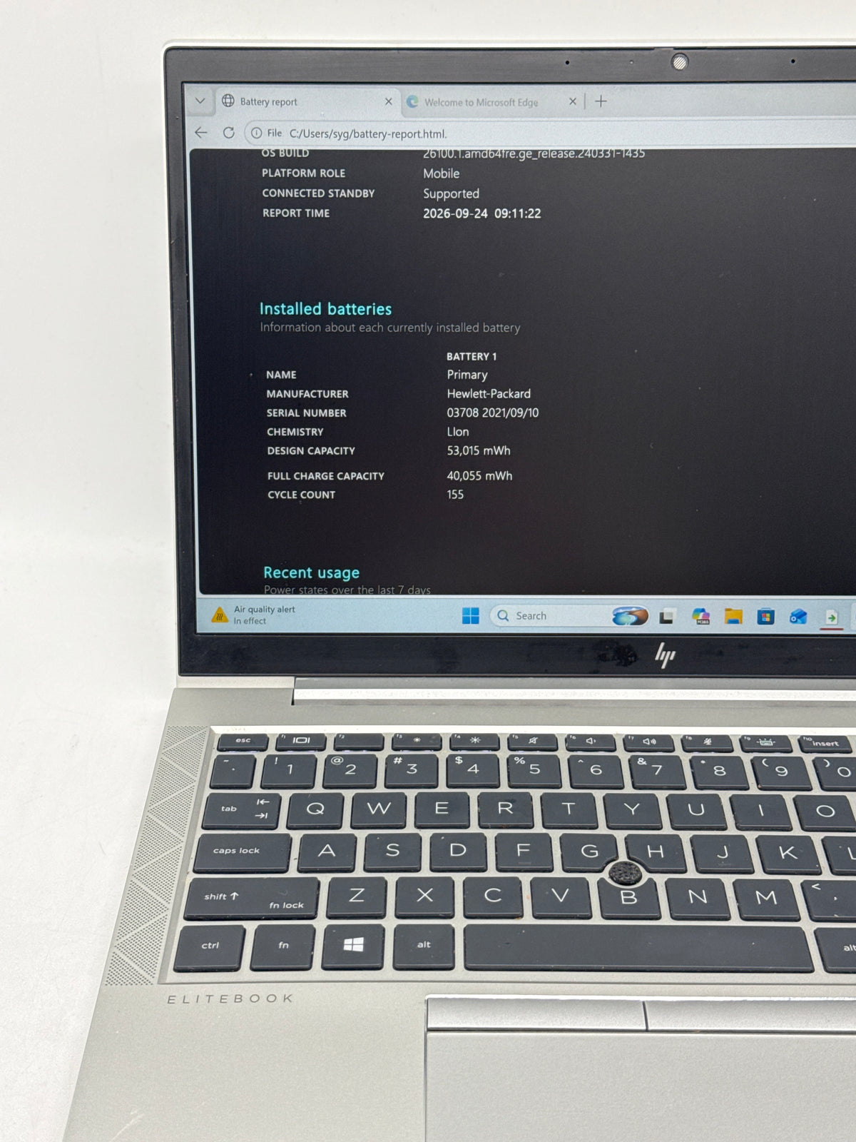 HP EliteBook 840 G8 14" Core i5-1145G7 16GB RAM 256GB SSD - Used