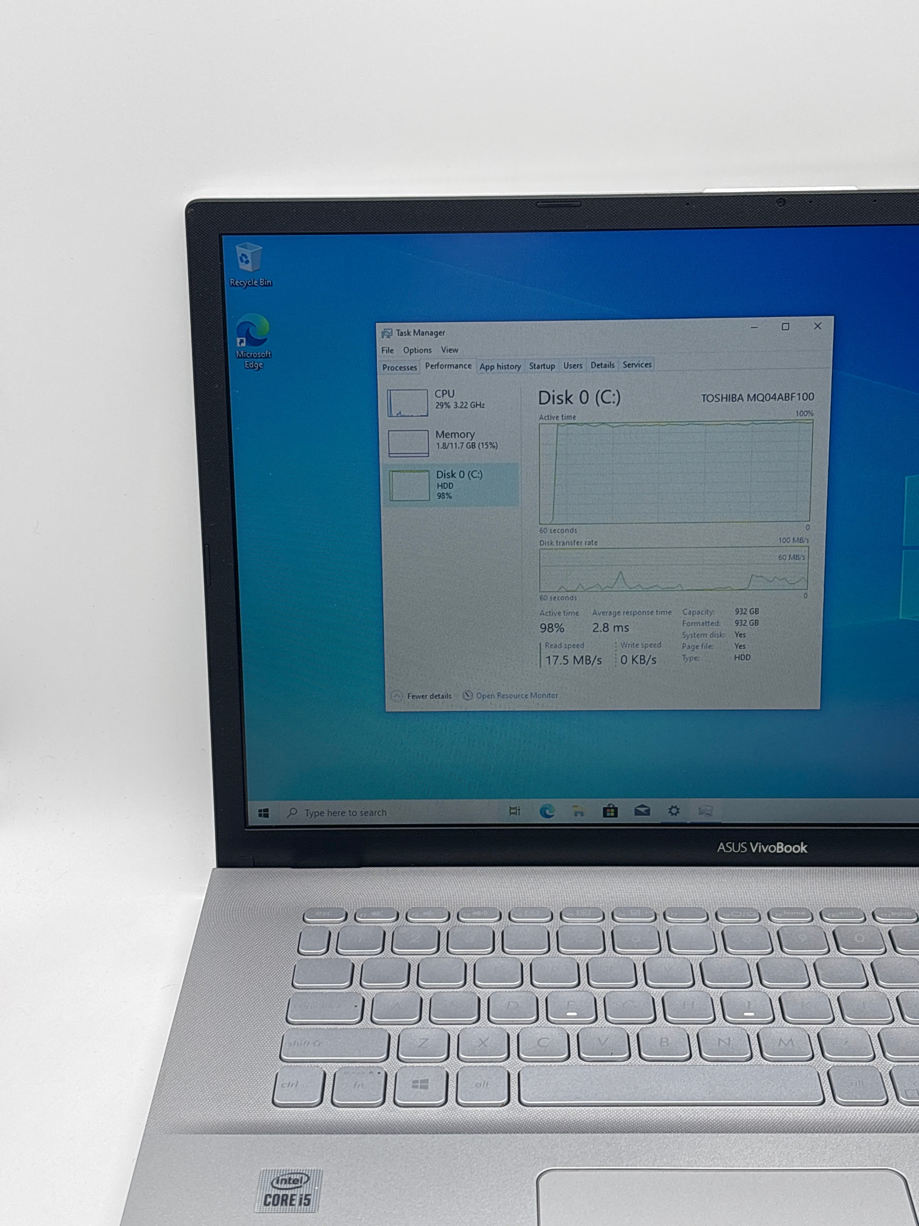 Asus VivoBook X712J i5-1035G112 12GB RAM 1TB SSD - For Parts (Read DESC)