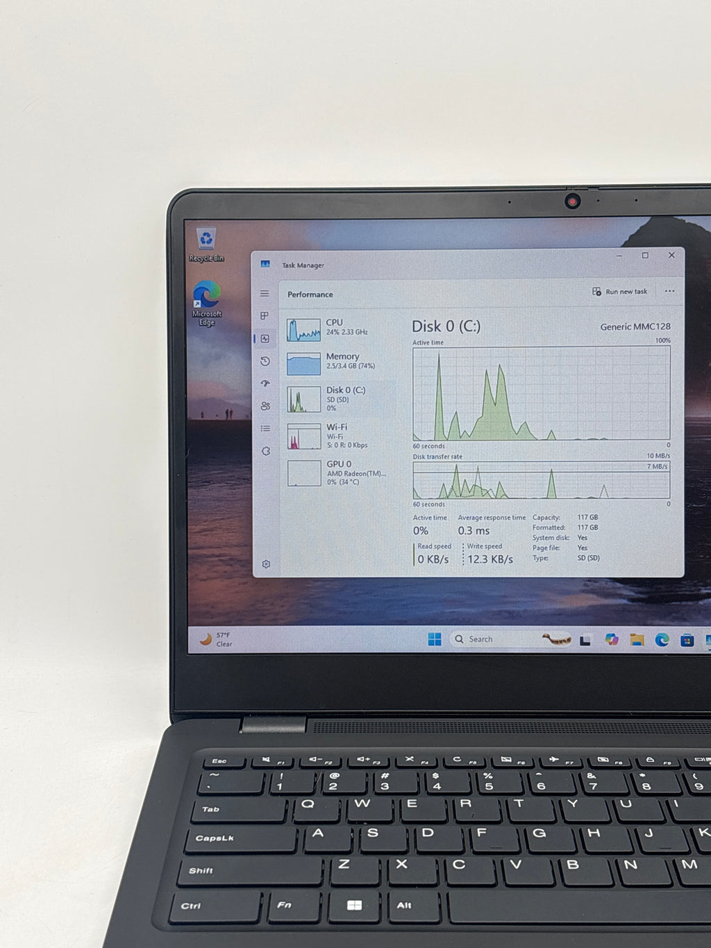 Lenovo 14w Gen 2 AMD 3015e 4GB RAM 128GB SSD