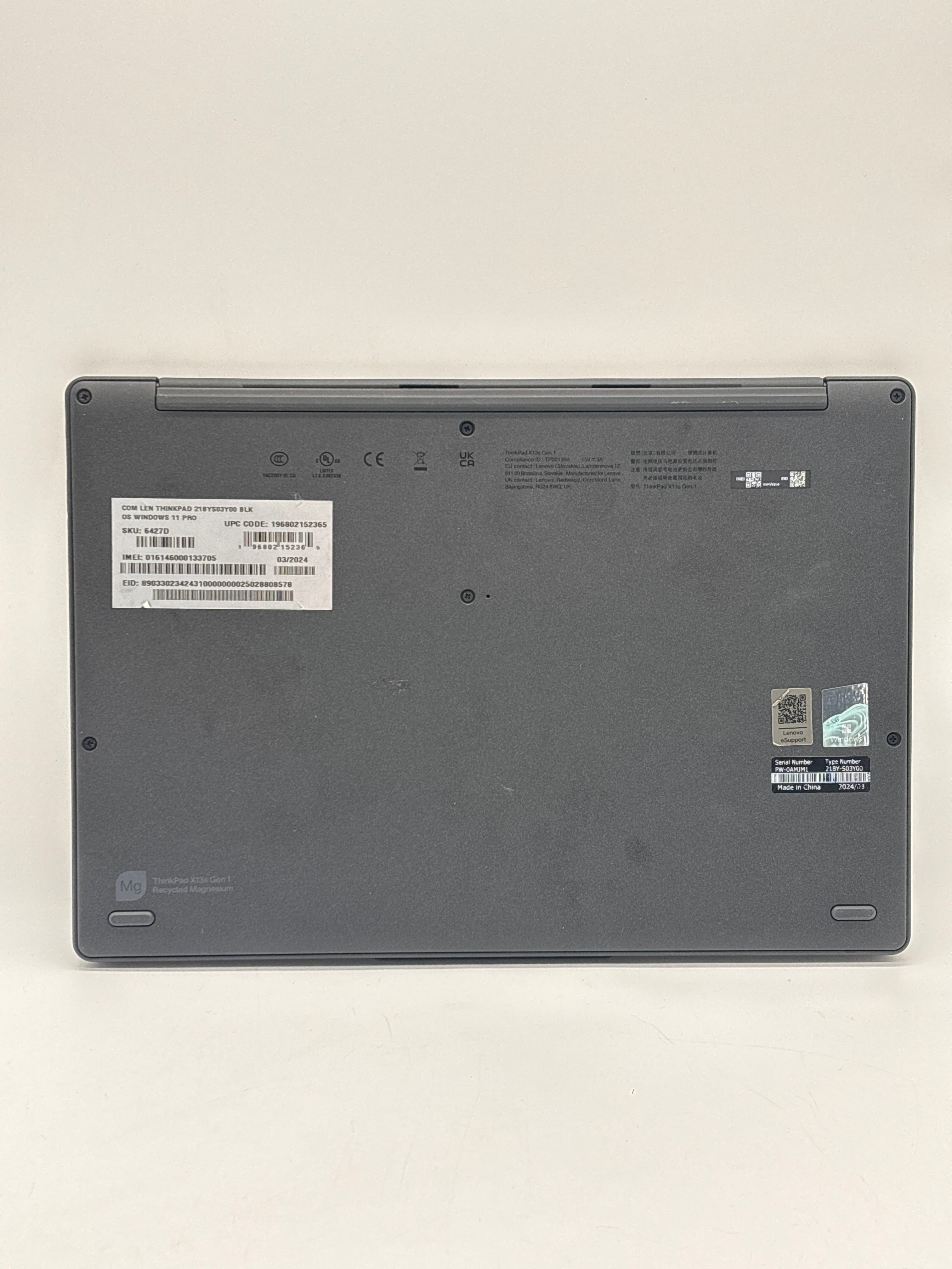 Lenovo ThinkPad X13s Gen 1 Snapdragon 8cx Gen 3 16GB RAM 512GB SSD