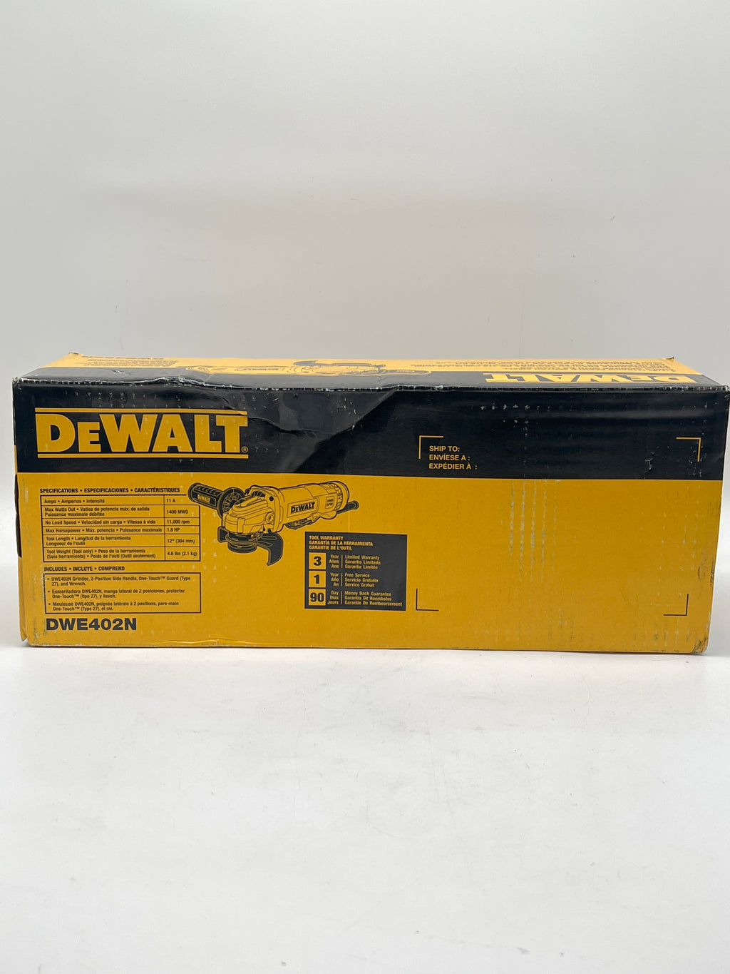 DEWALT DWE402N 4 1/2 in Angle Grinder 1400W - New In Box