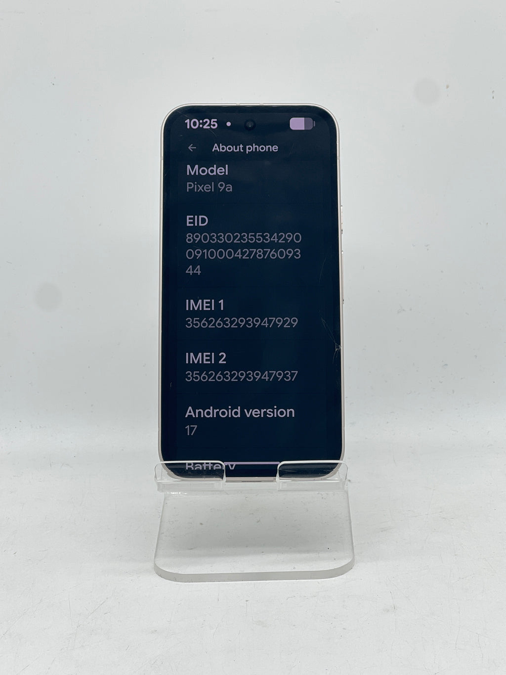 T Mobile Google Pixel 9a 128GB Porcelain - Cracked Screen
