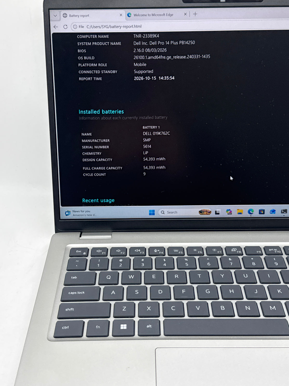 Dell Pro 14 Plus PB14250 Core Ultra 7 265U 64GB RAM 1TB SSD - READ