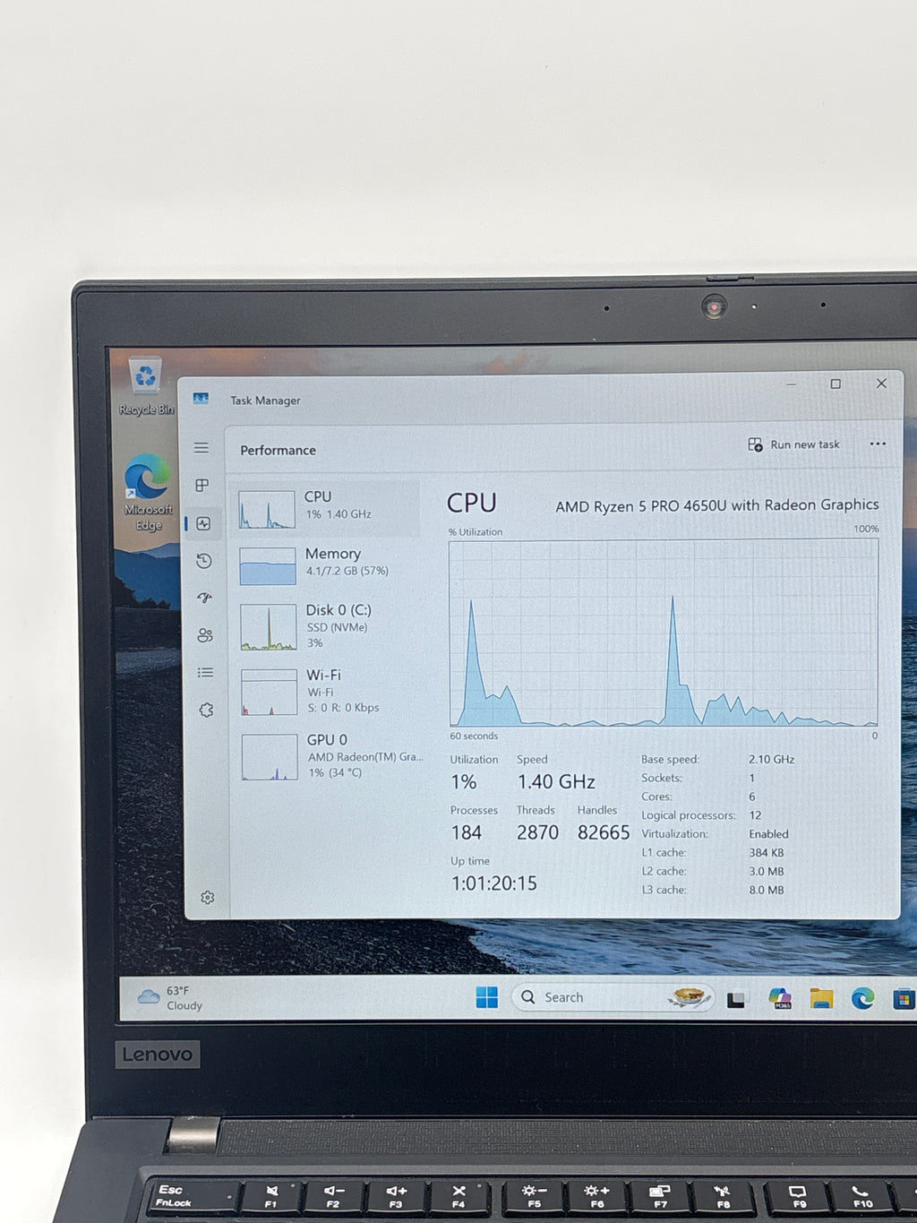 Lenovo ThinkPad T14 Gen 1 AMD Ryzen 5 Pro 4650U 8GB SSD 256GB