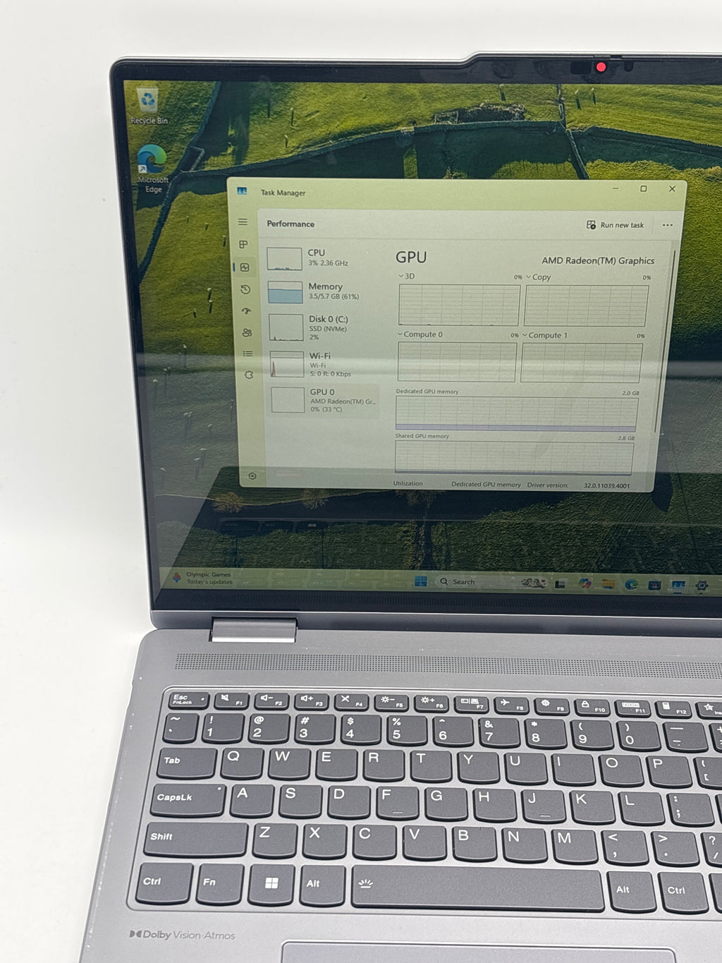 Lenovo Yoga 7 16ARP8 Ryzen 5 7535U 8GB RAM 512GB SSD