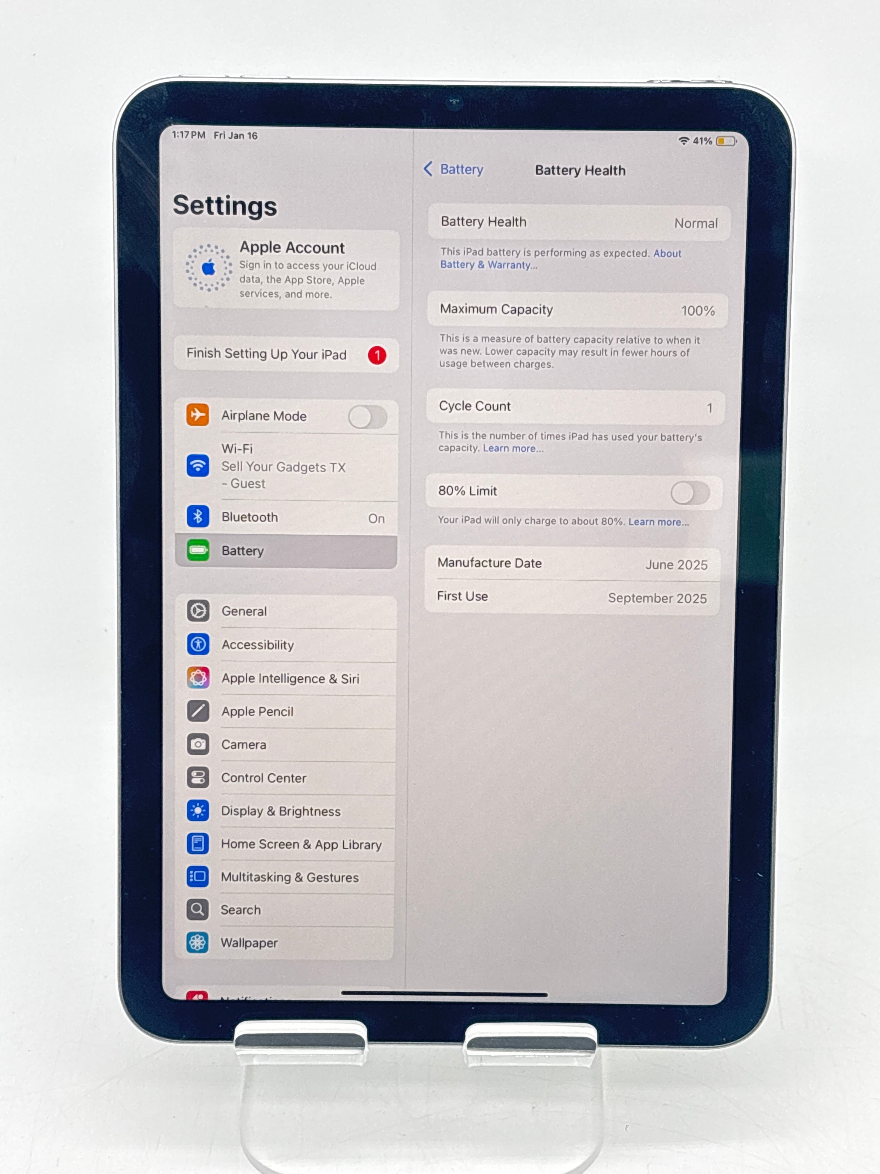 Apple iPad Mini (A17 Pro) 512GB Space Gray WIFI only -  Open Box