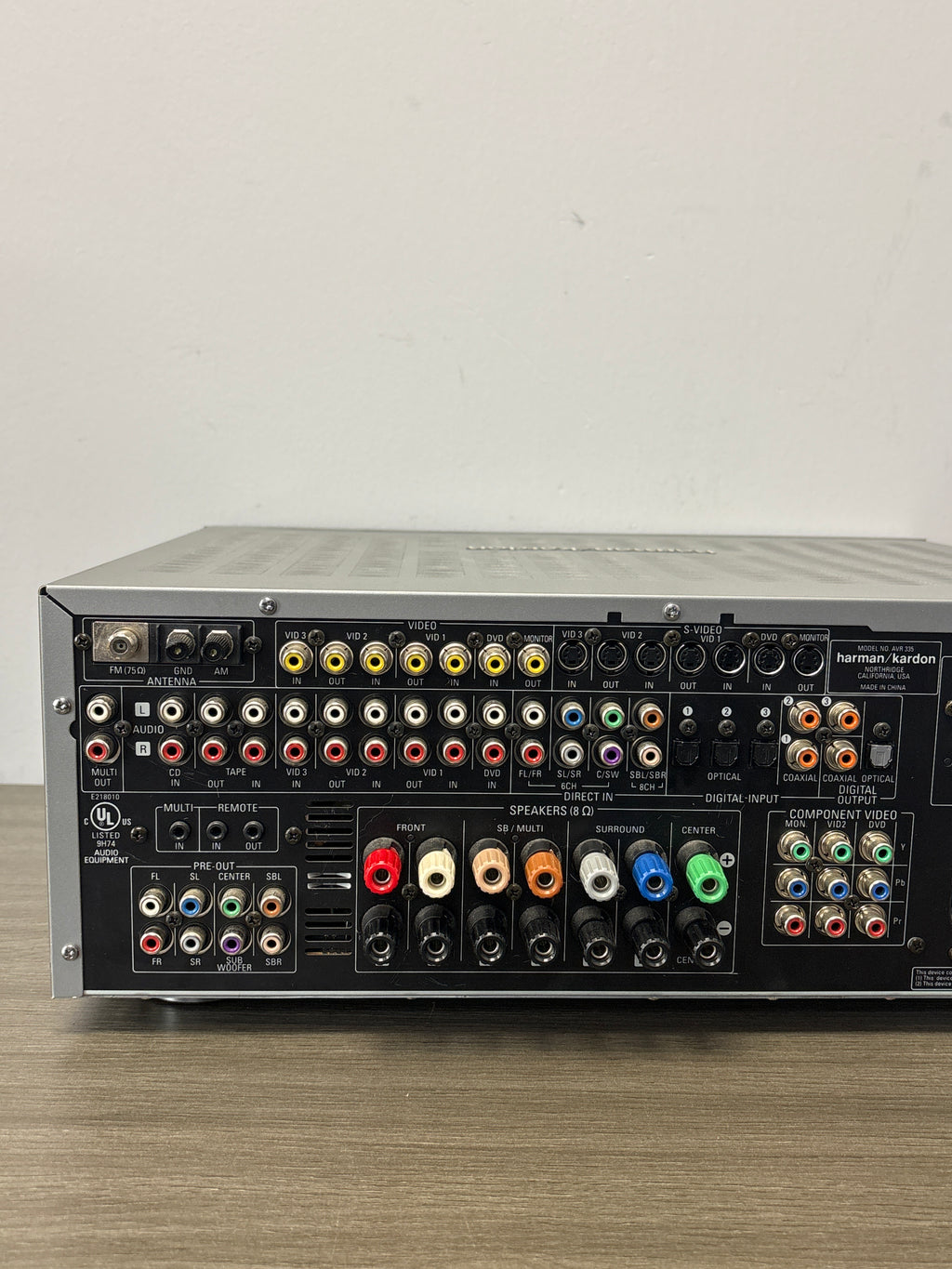 Harman Kardon AVR 335 7.1-Channel AV Receiver Dolby Digital DTS Grey - Used