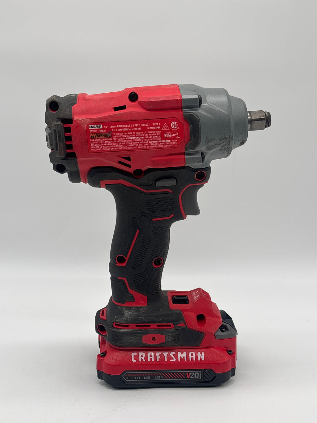 Craftsman CMCF921 20V Brushless RP™ 1/2-Inch Mid-Torque Impact Wrench w/Charger - Used