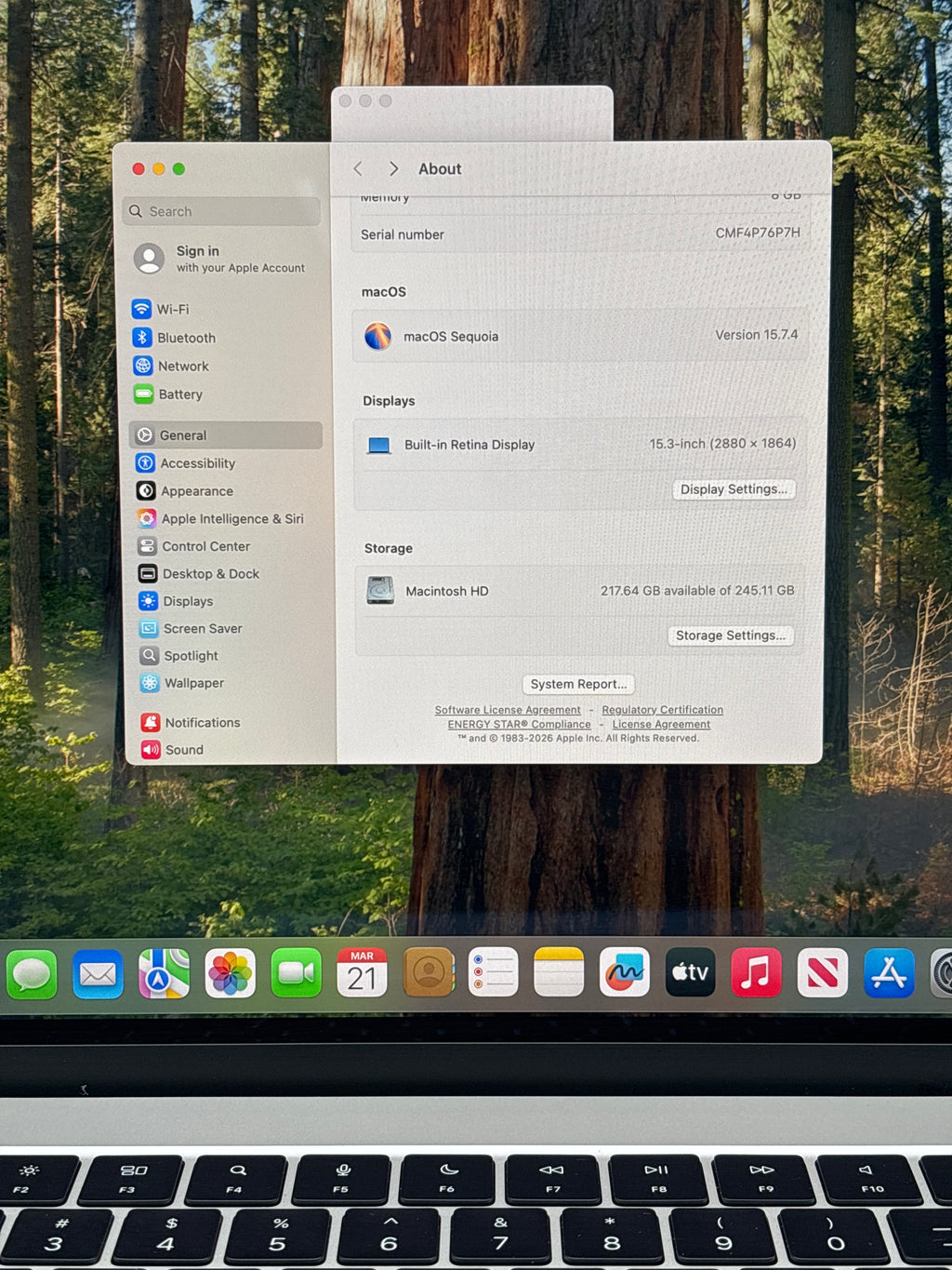 Apple MacBook Air A3114 M3 8GB RAM 256GB SSD