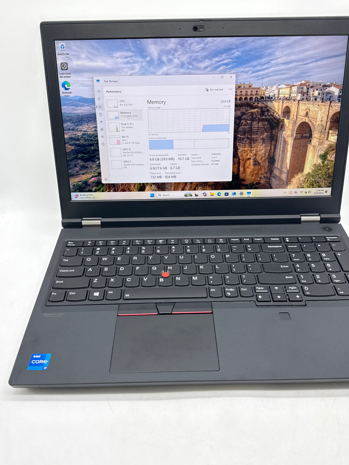 Lenovo ThinkPad P15 Gen 2 i7-11800H 24GB 1TB SSD RTX A2000 - Used