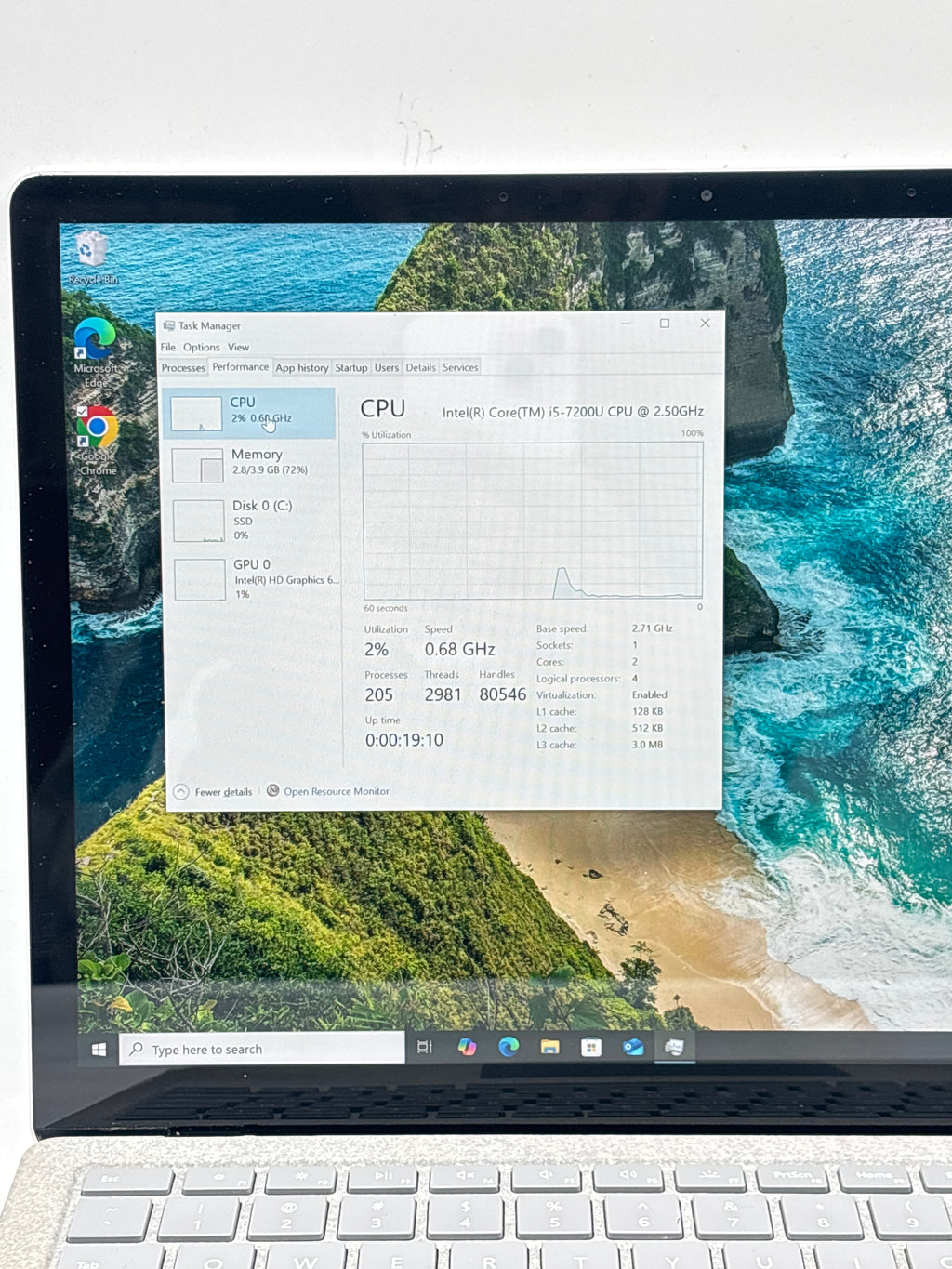 Microsoft Surface Laptop 1769 14-inch i5-7200U 4GB RAM 128GB SSD - Used
