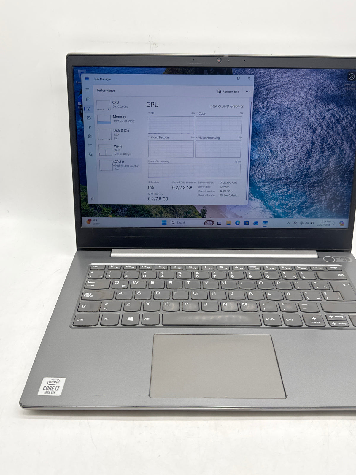 Lenovo ThinkBook 14-IML i7-10510U 16GB RAM 512GB SSD 14in - Broken Port