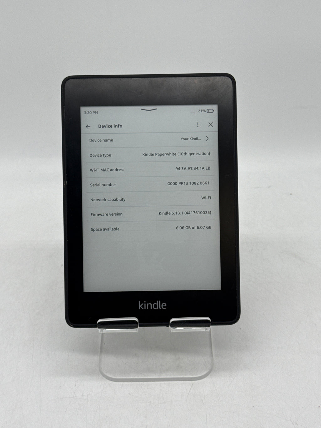 Amazon Kindle Paperwhite (10th Gen) 8GB - Used
