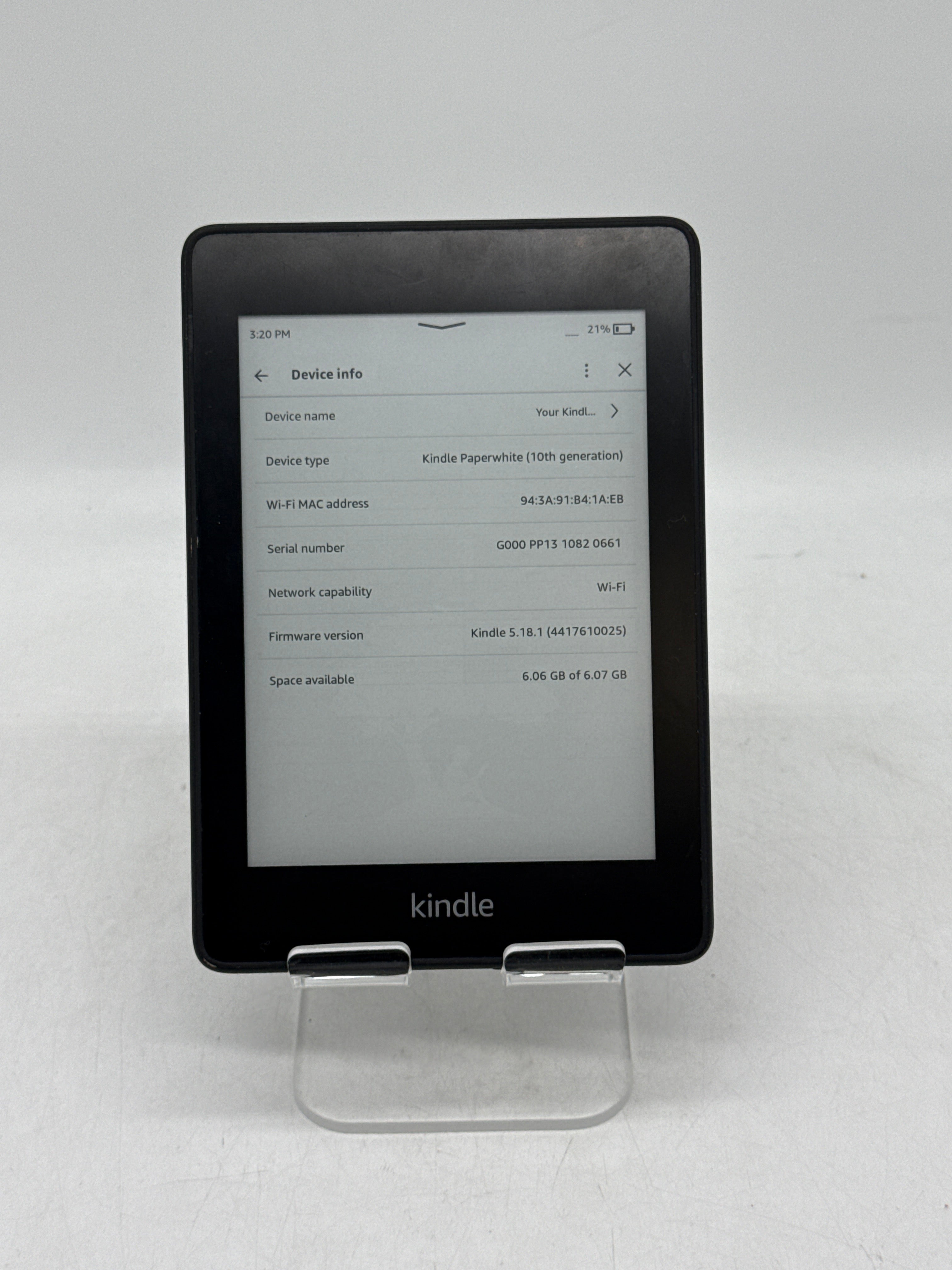 Amazon Kindle Paperwhite (10th Gen) 8GB - Used