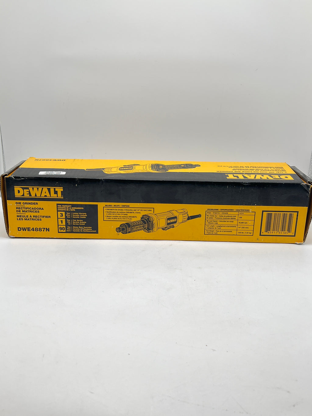 DEWALT DWE4887N Die Grinder 240V 450W Yellow - New In Box